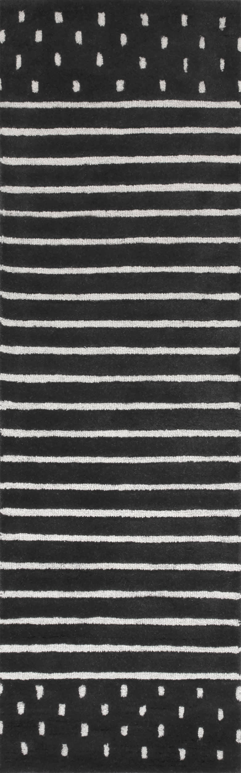 Mandia Striped Rug | Charcoal