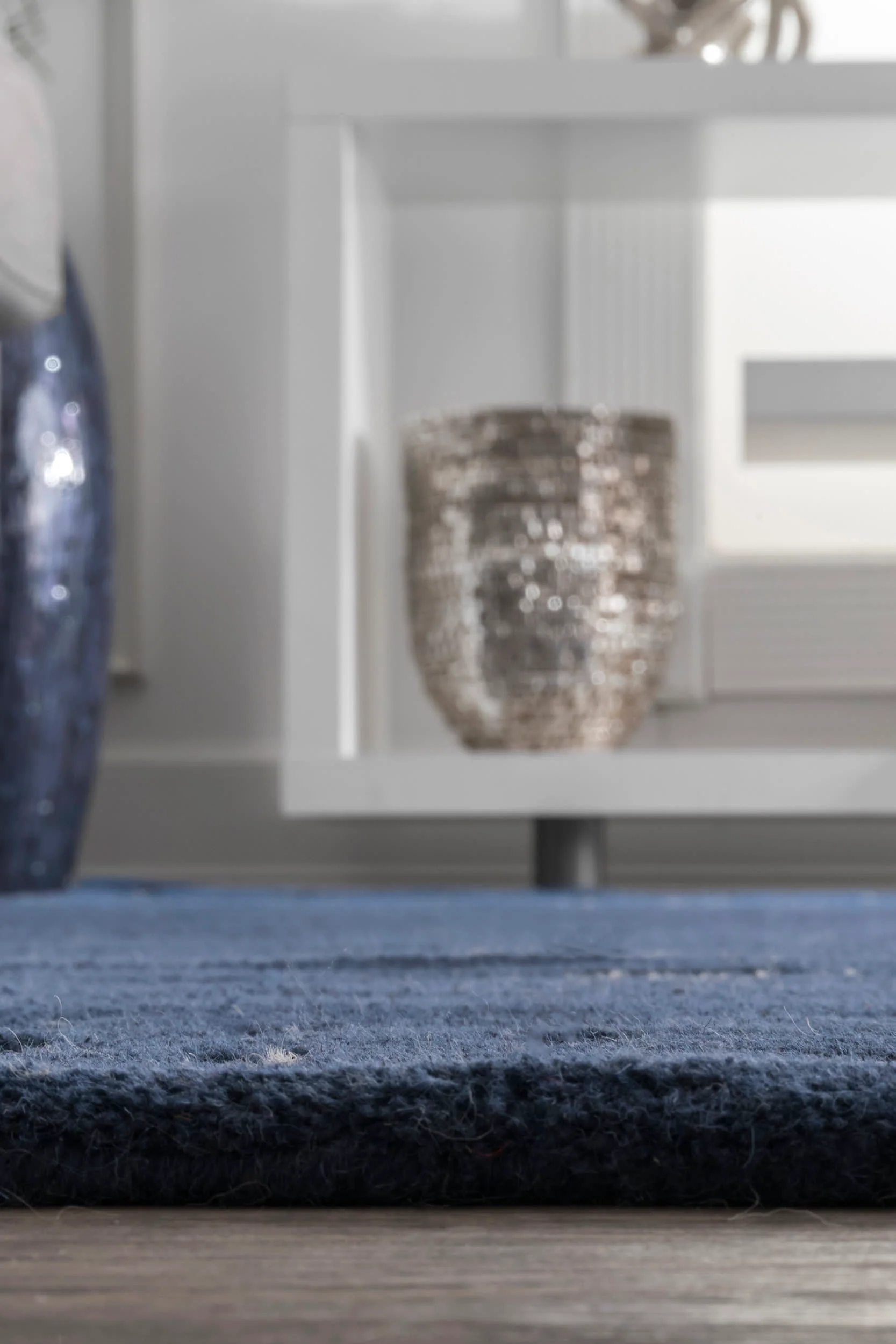 Mandia Striped Rug | Navy - Image 4