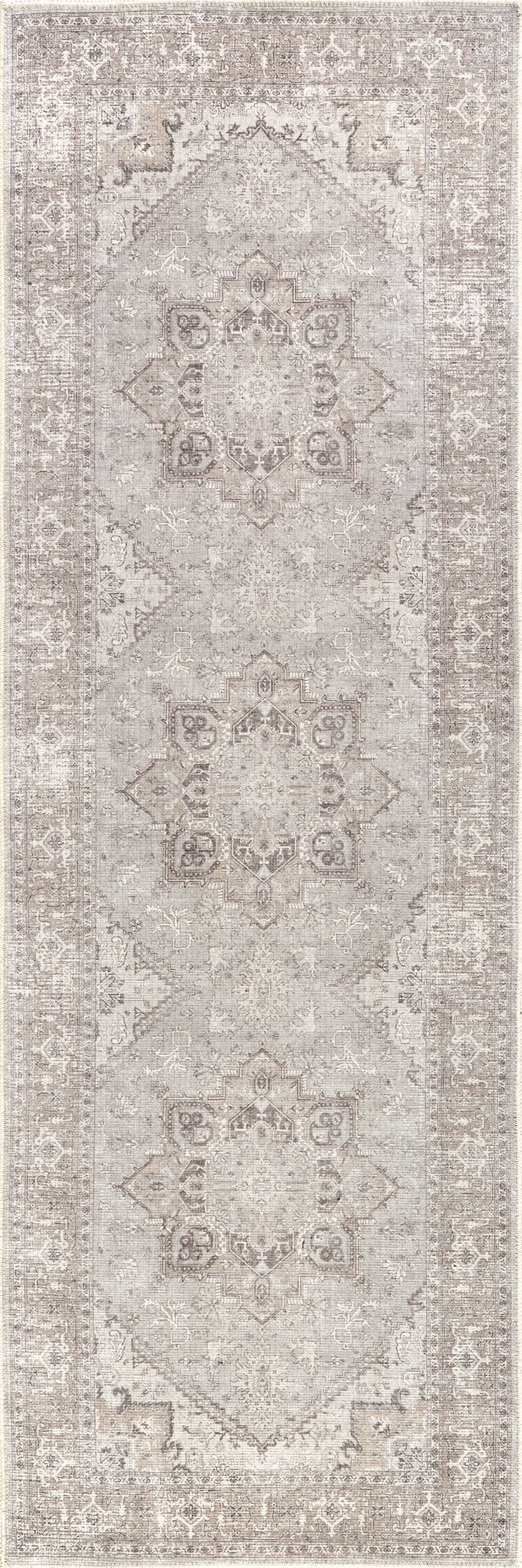 Manuela Medallion Washable Rug | Beige
