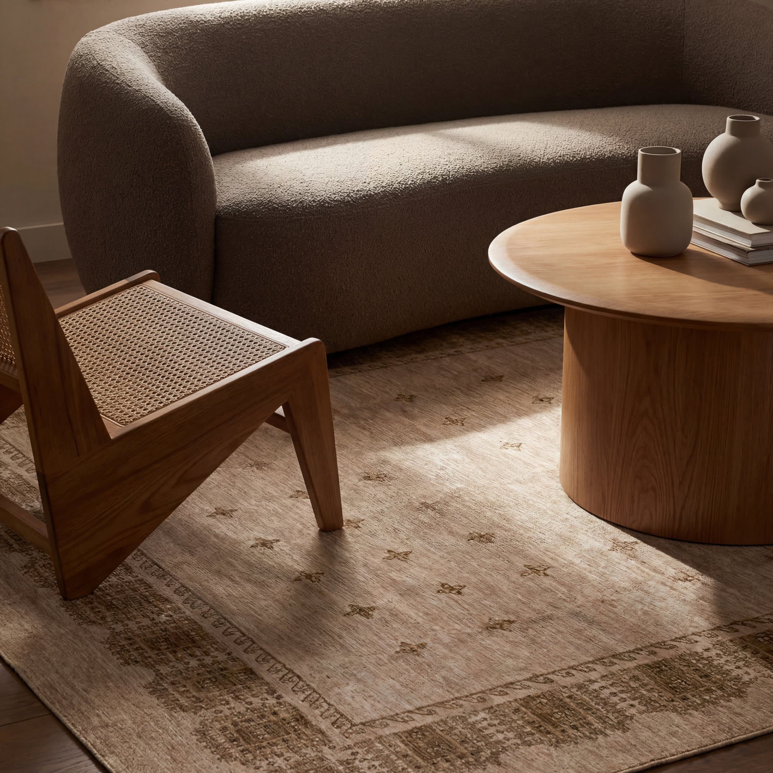 Manvie Traditional Washable Rug | Brown - Image 5