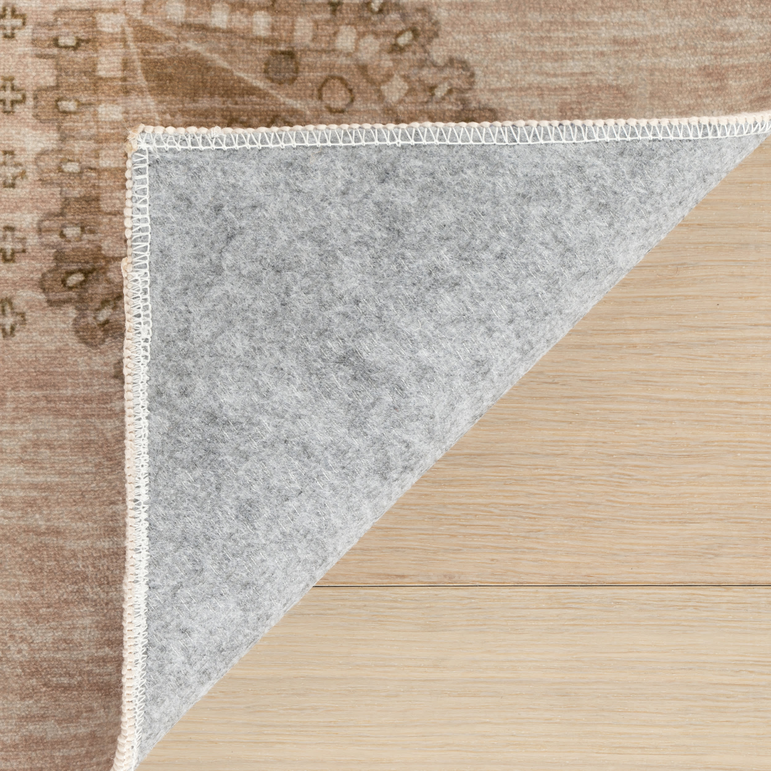 Manvie Traditional Washable Rug | Brown - Image 8