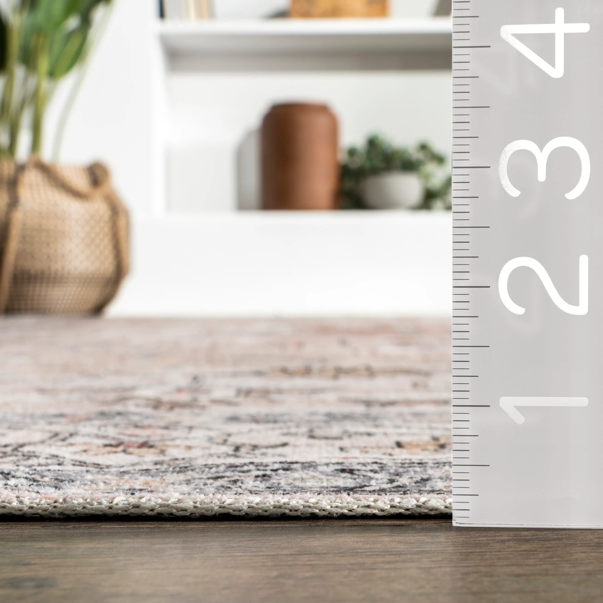 Mara Medallion Washable Rug | Beige - Image 5