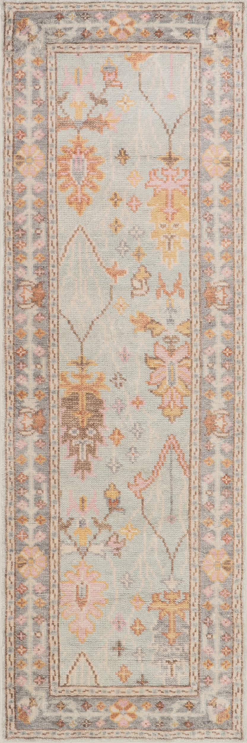 Mara Washable Rug | Light Blue