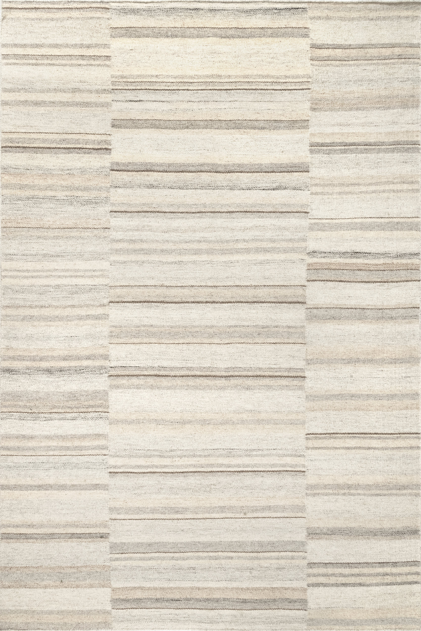 Marble Striped Wool-Blend Rug | Beige