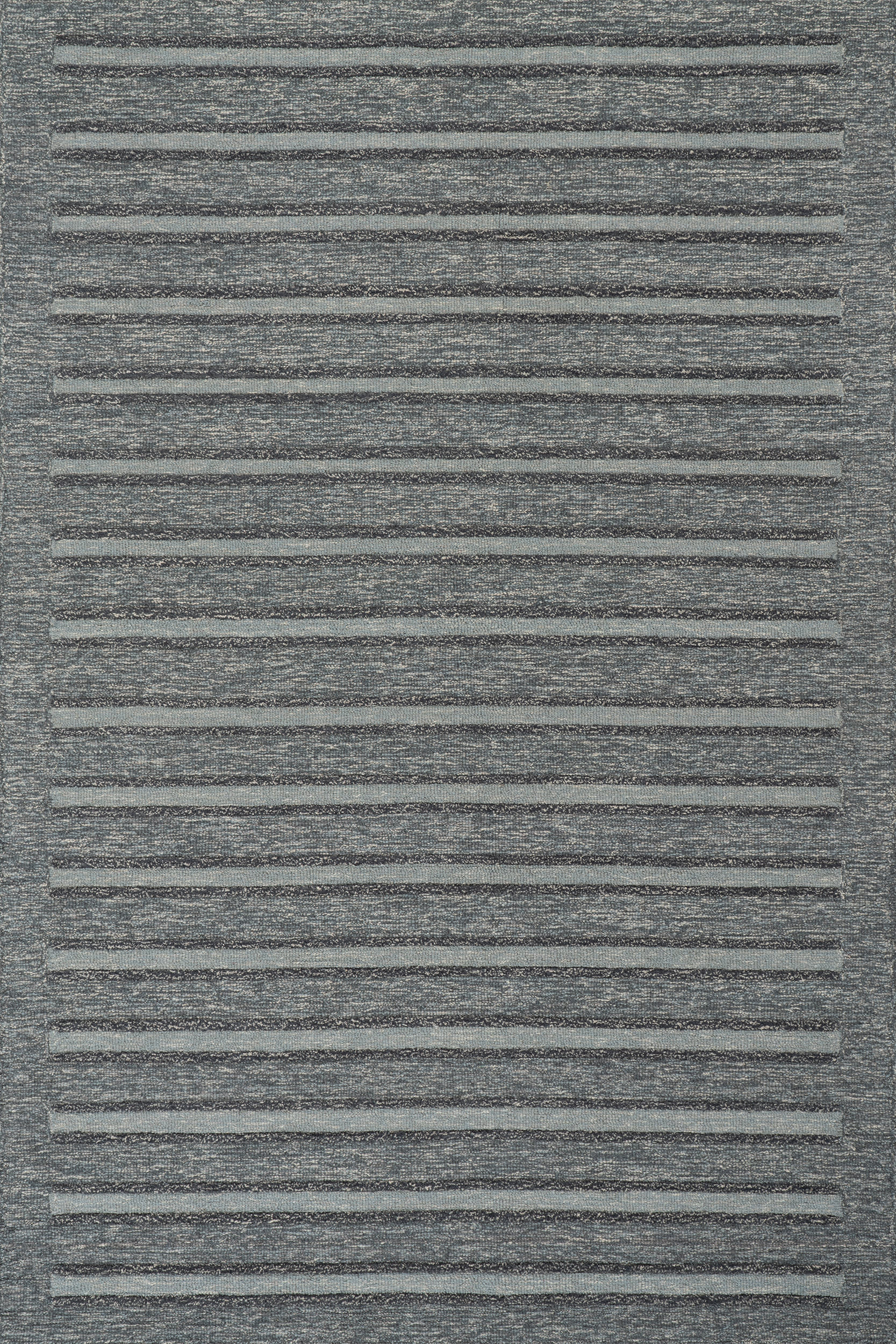 Mare Modern Striped Wool Rug | Blue