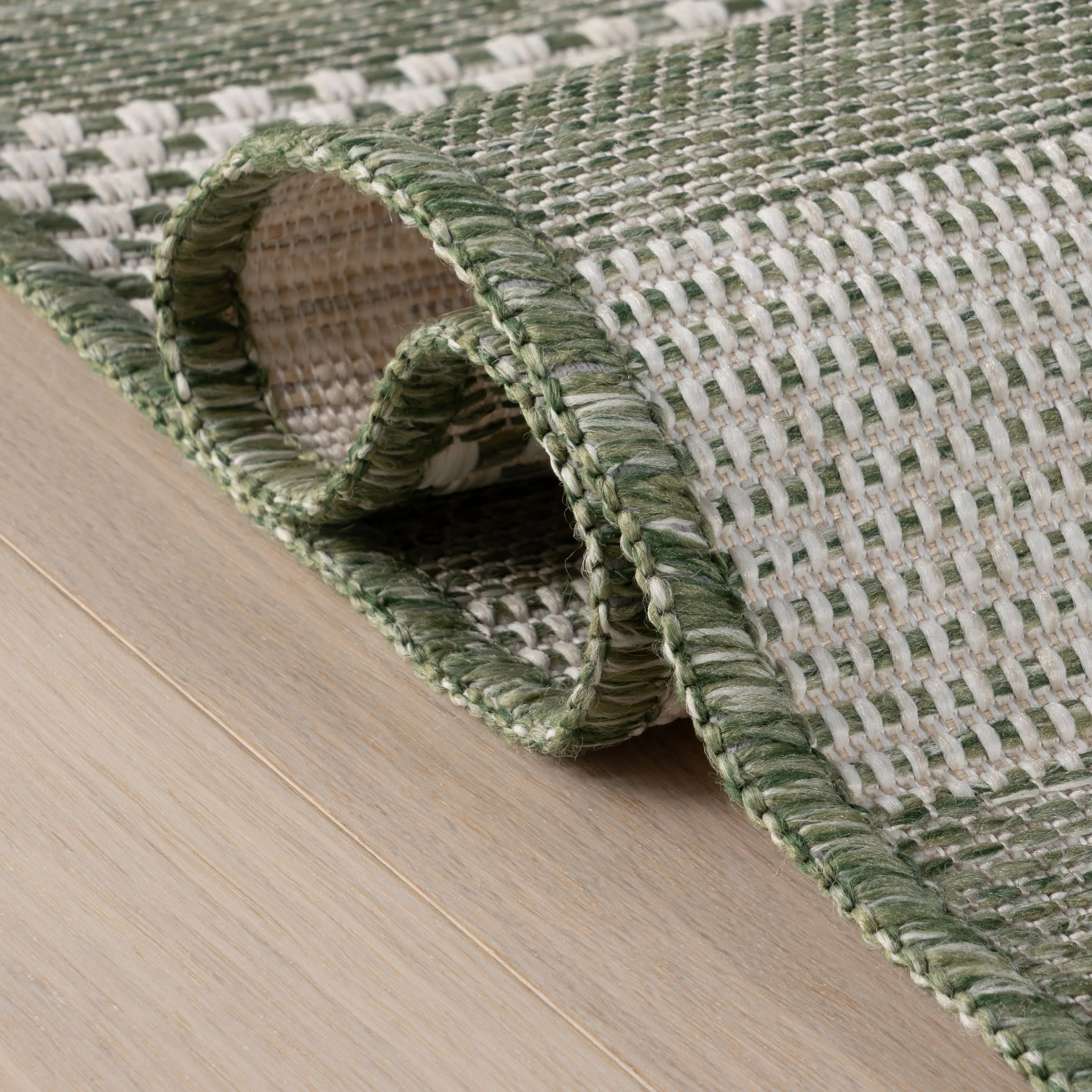 Marena Modern Striped Indoor/Outdoor Rug | Green - Image 10