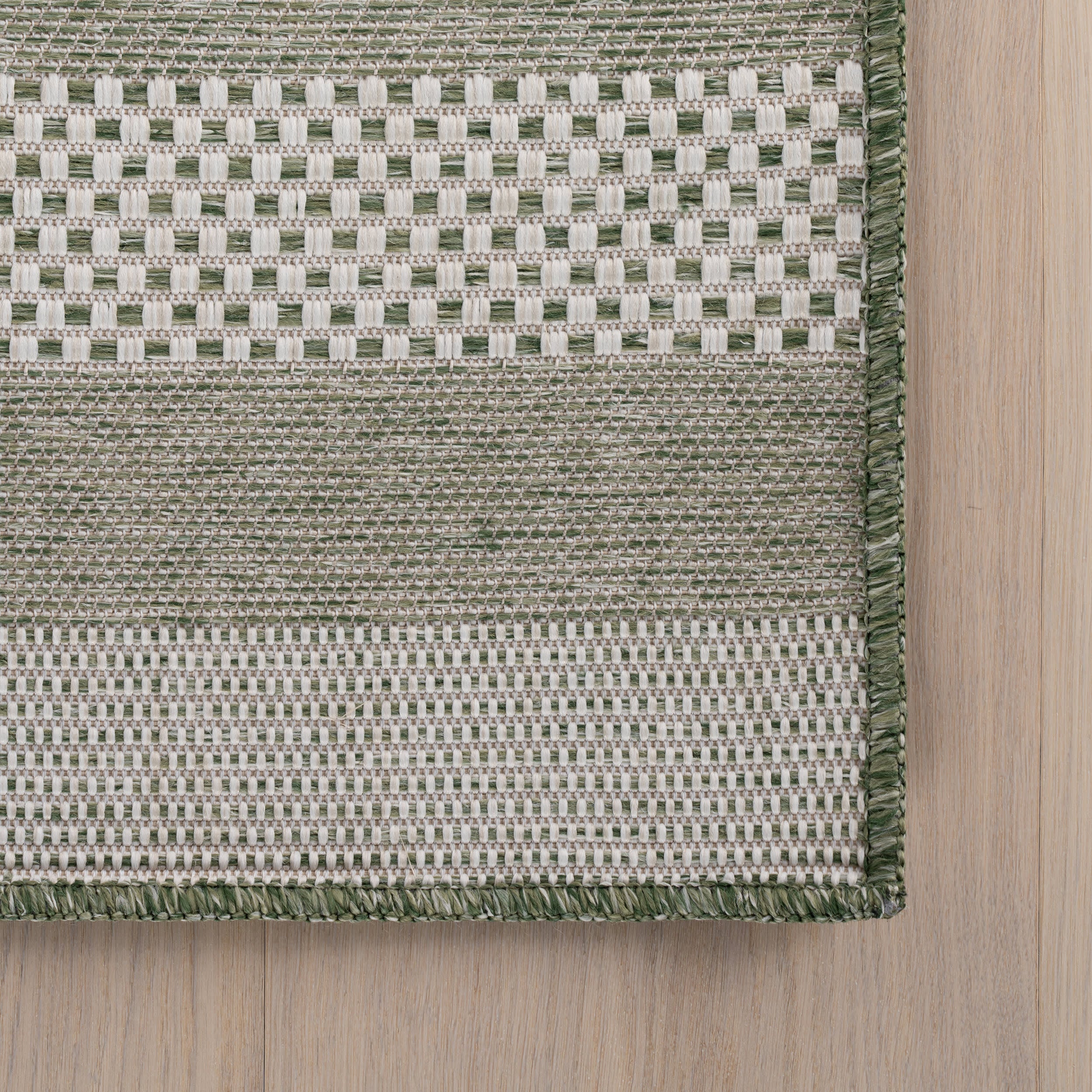 Marena Modern Striped Indoor/Outdoor Rug | Green - Image 4