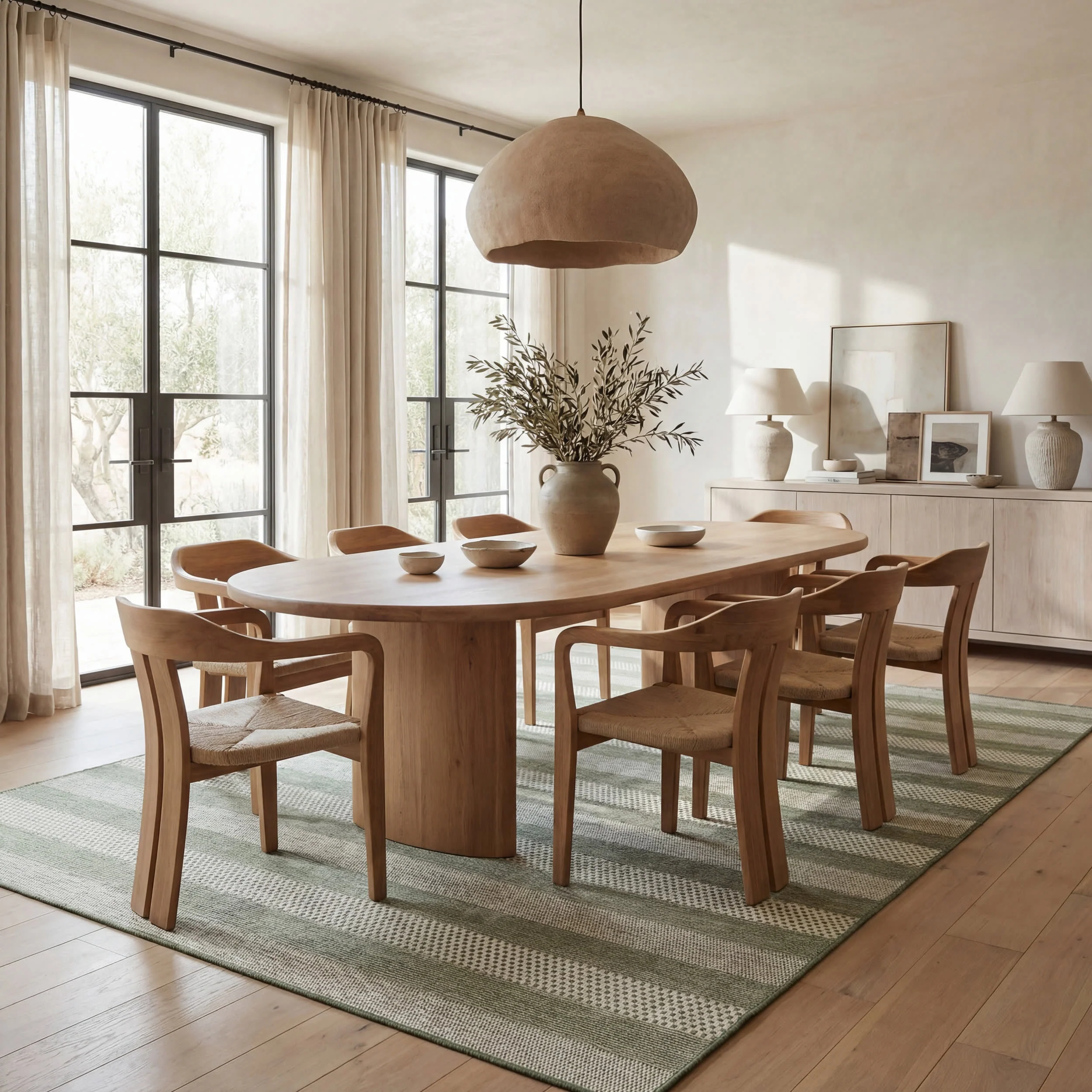 Marena Modern Striped Indoor/Outdoor Rug | Green - Image 7
