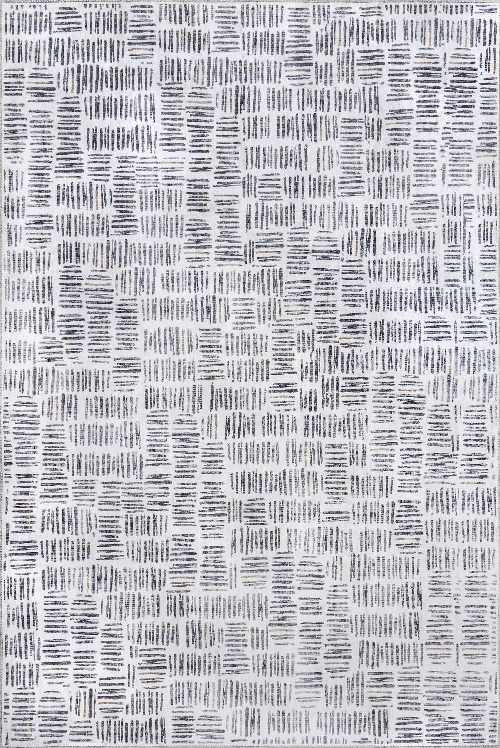 Margaret Washable Crosshatch Rug | Grey
