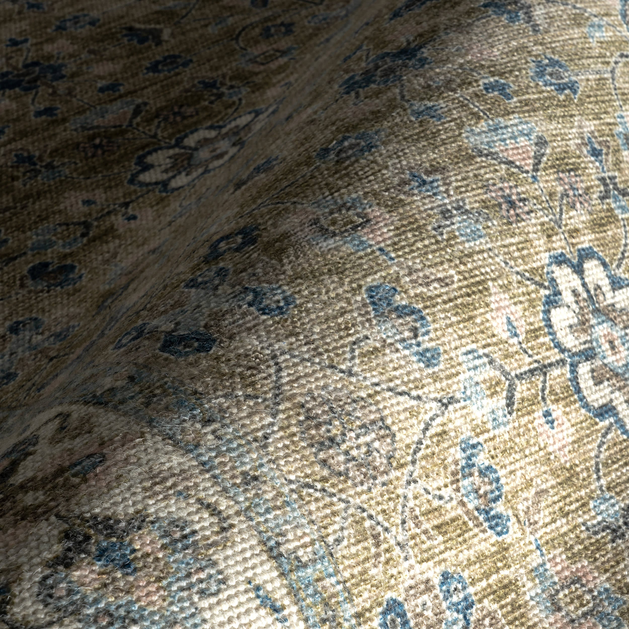 Mariel Wool and Cotton Rug | Blue - Image 3