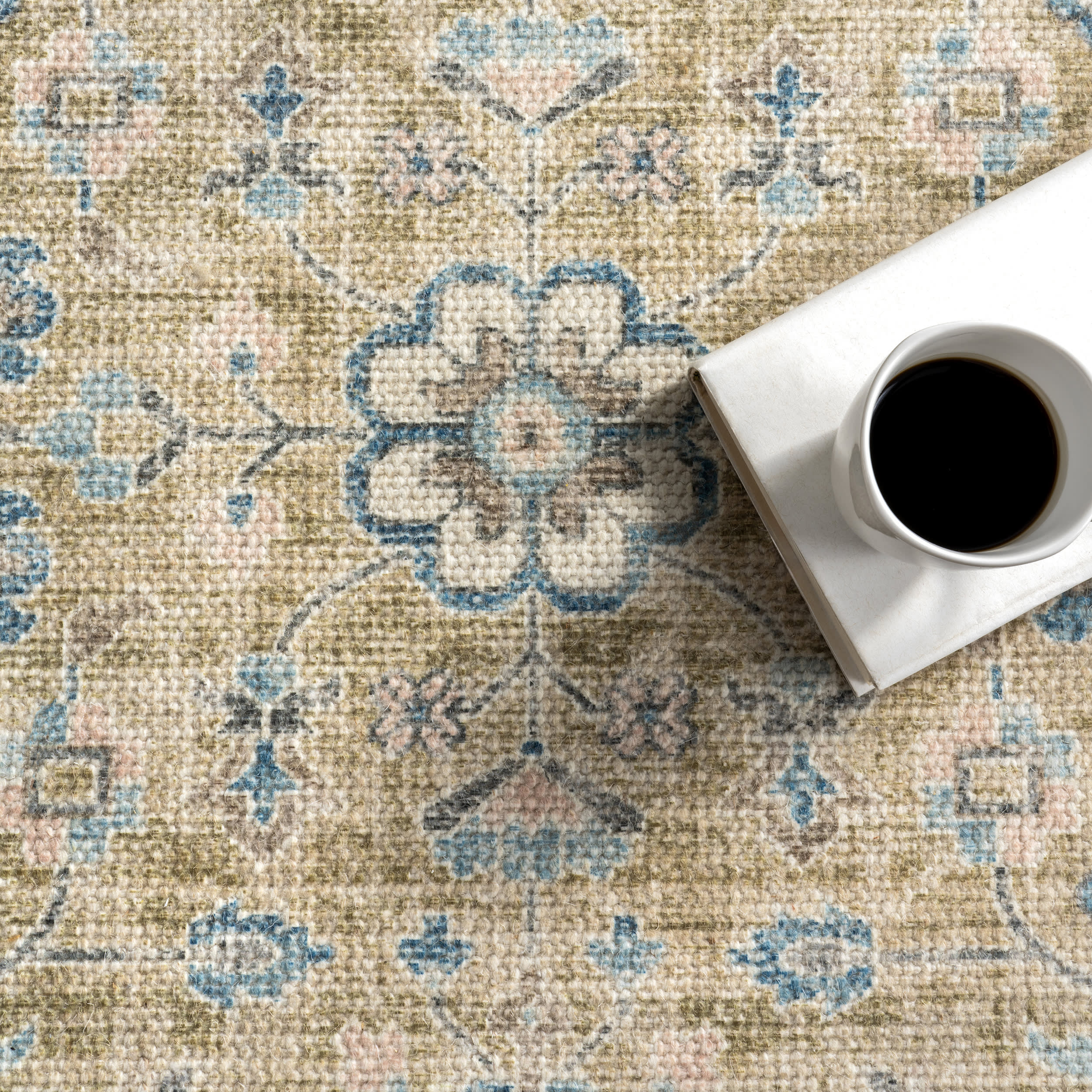 Mariel Wool and Cotton Rug | Blue - Image 7