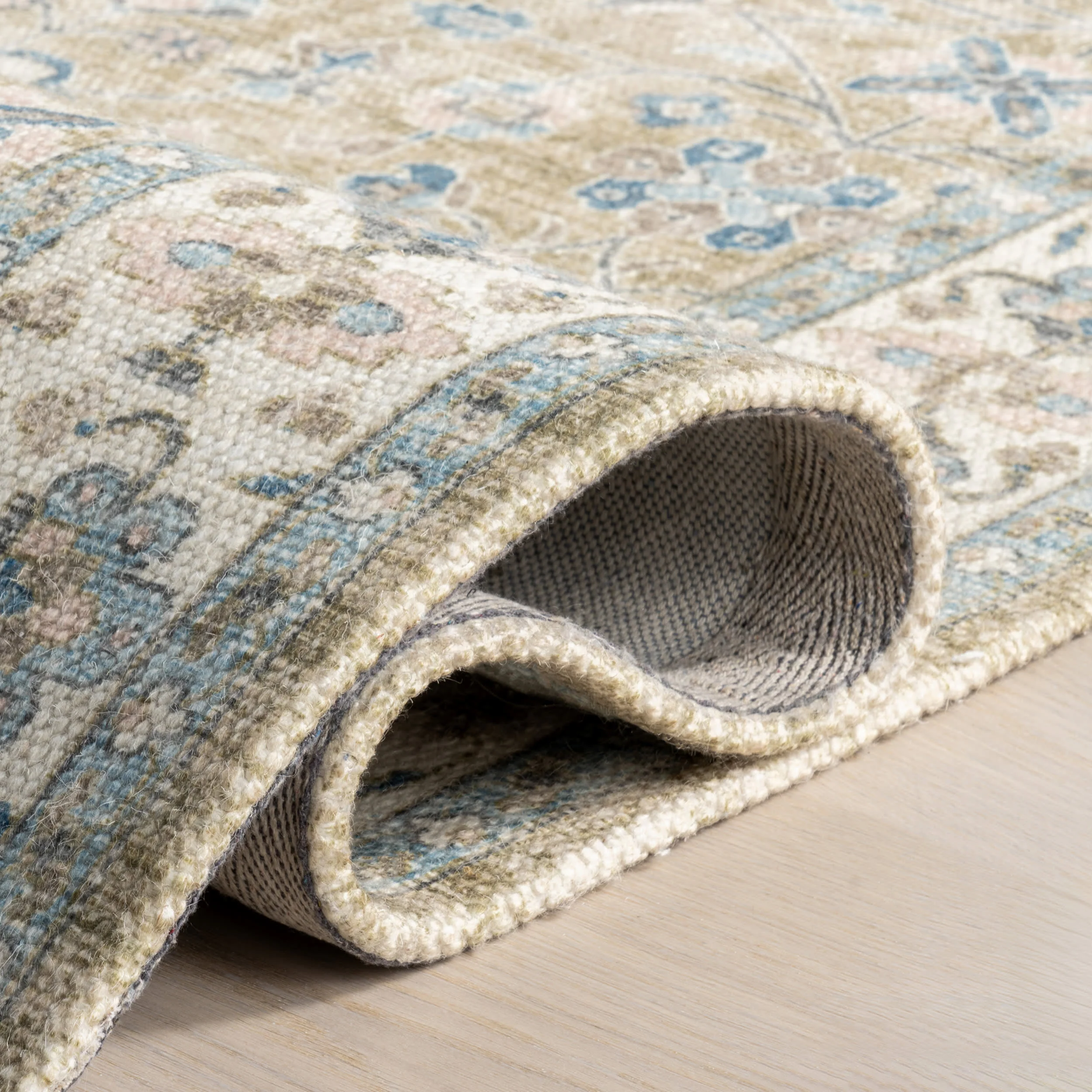 Mariel Wool and Cotton Rug | Blue - Image 8