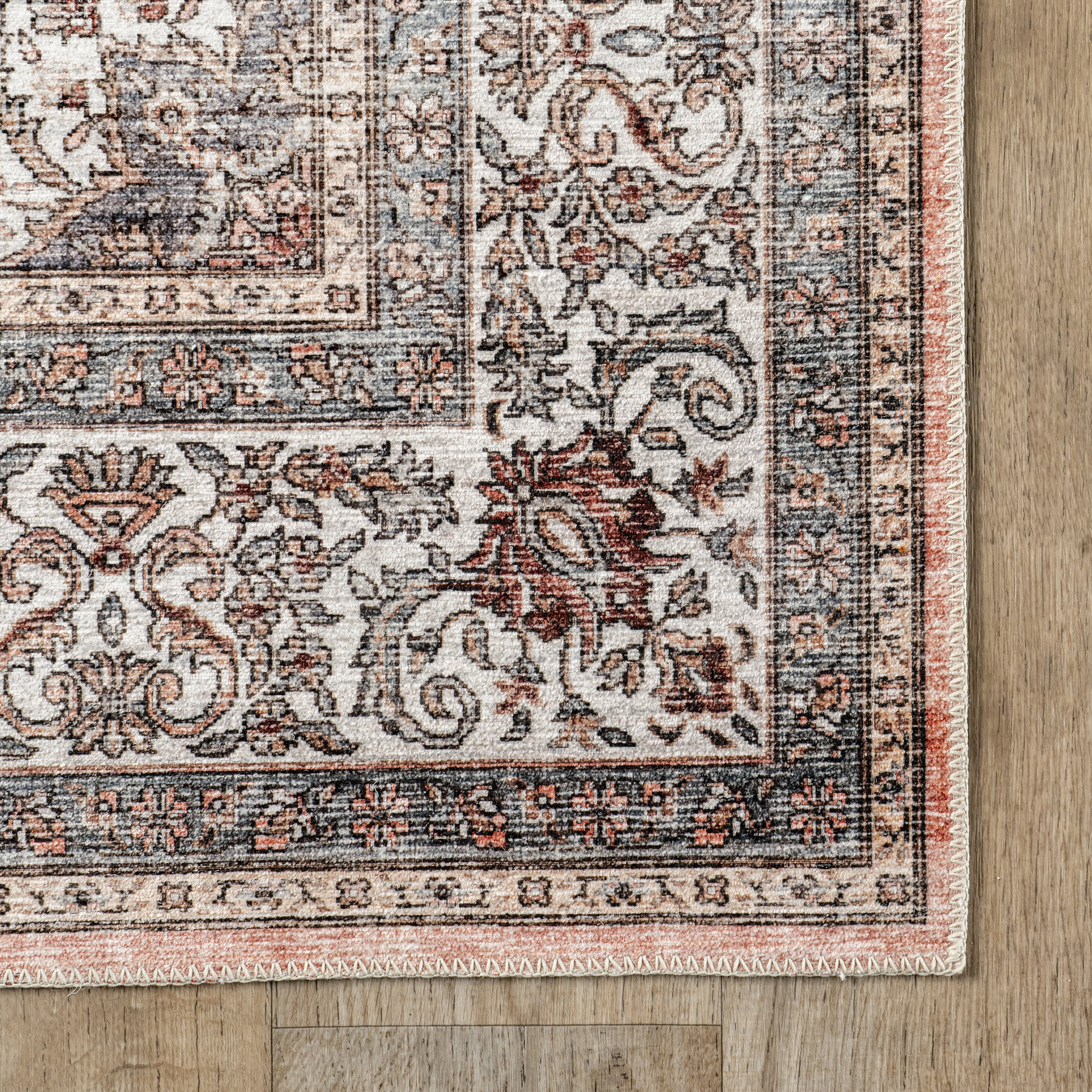 Marissa Spill Proof Washable Rug | Blush - Image 3