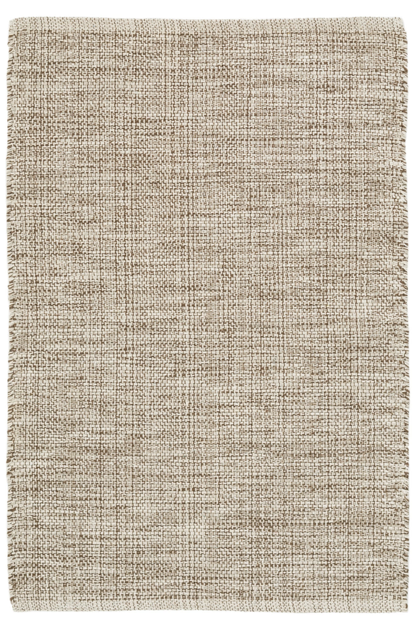 Marled Handwoven Cotton Rug | Brown