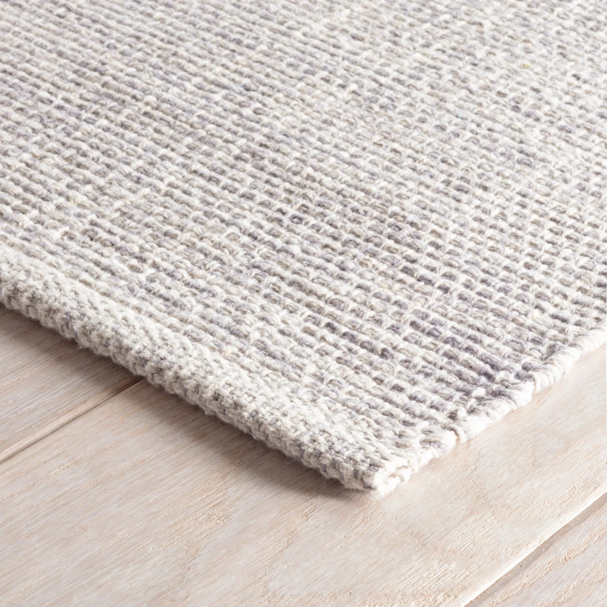 Marled Handwoven Cotton Rug | Grey - Image 5