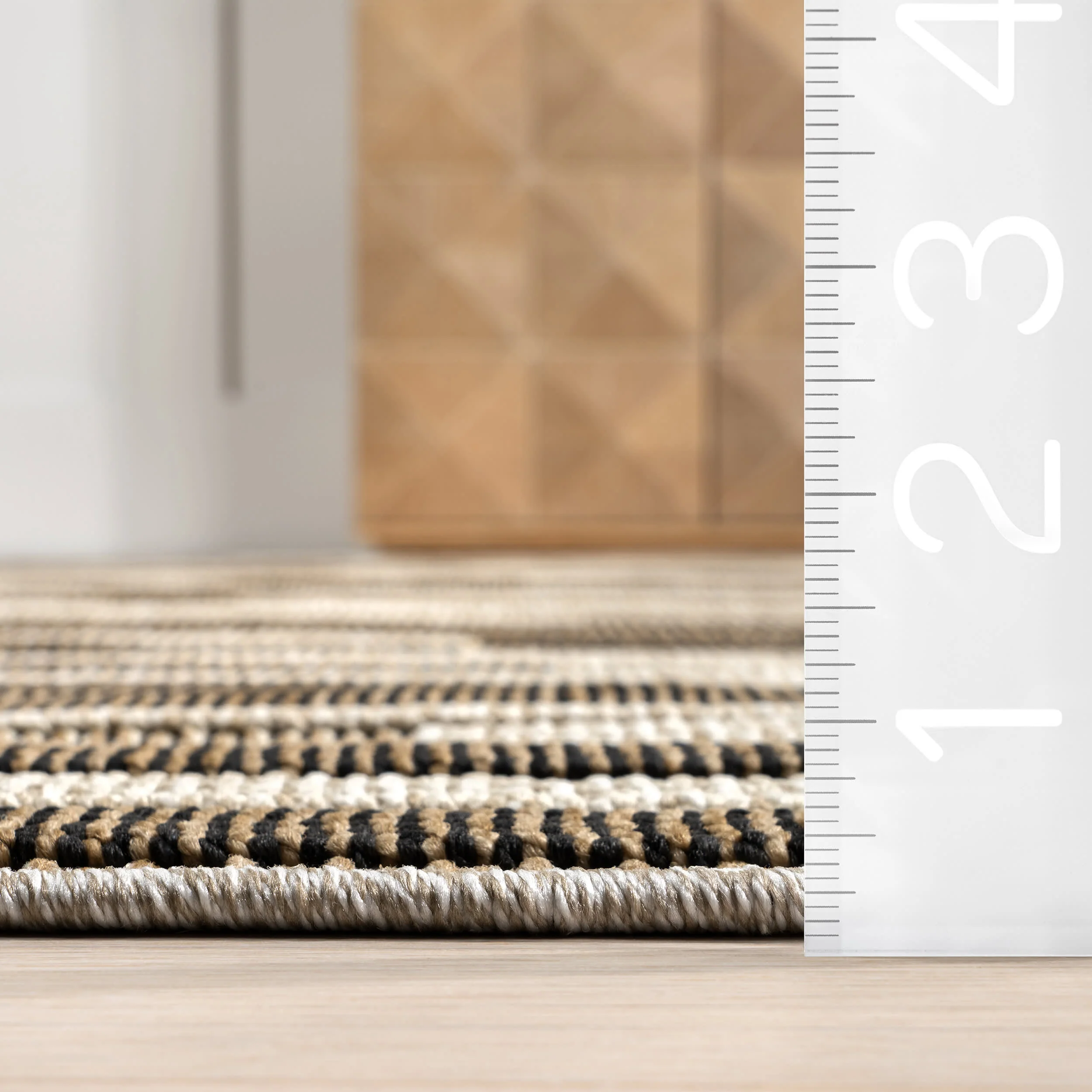 Marlena Indoor/Outdoor Banded Rug | Beige - Image 5
