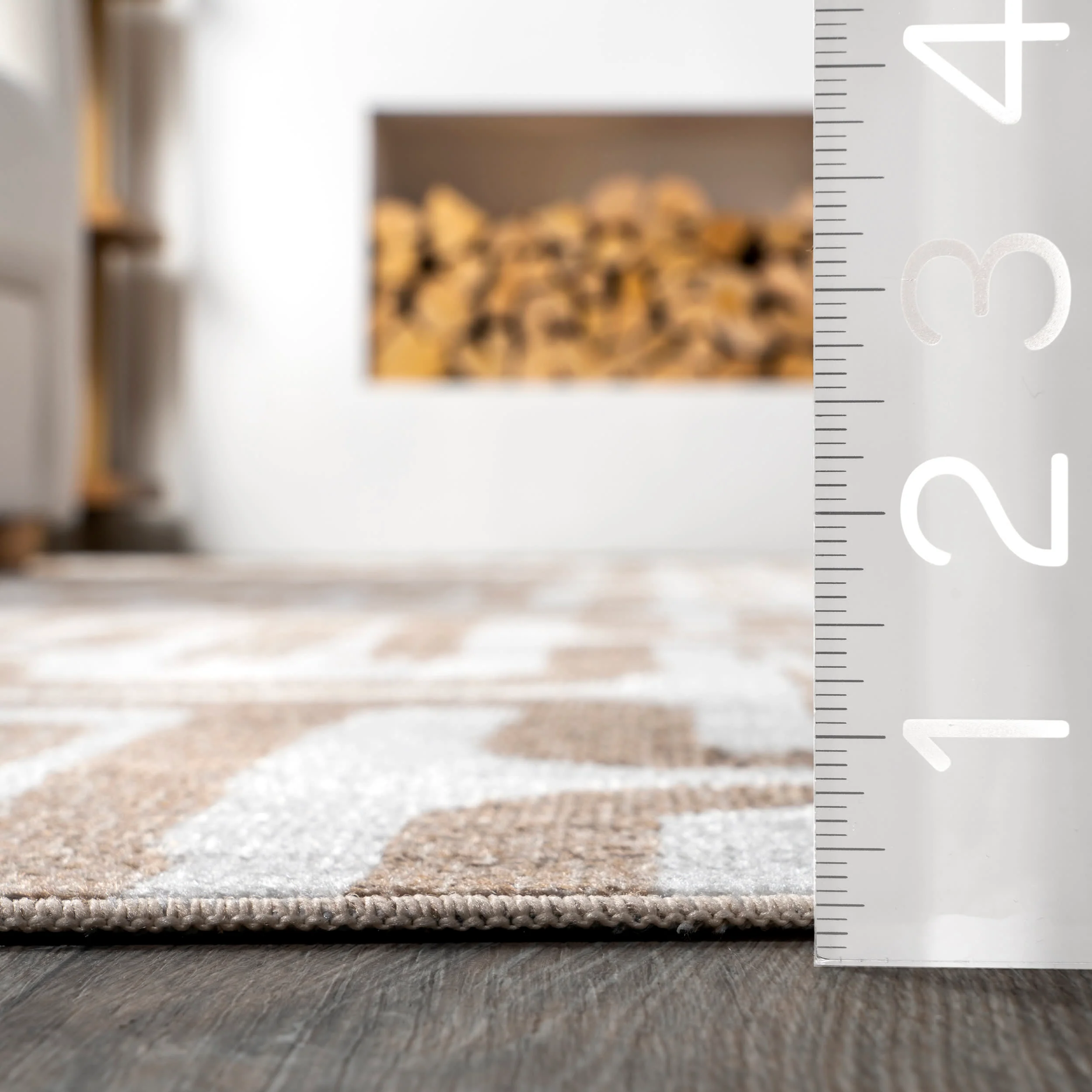 Marlia Washable Chain-Link Rug | Beige - Image 5
