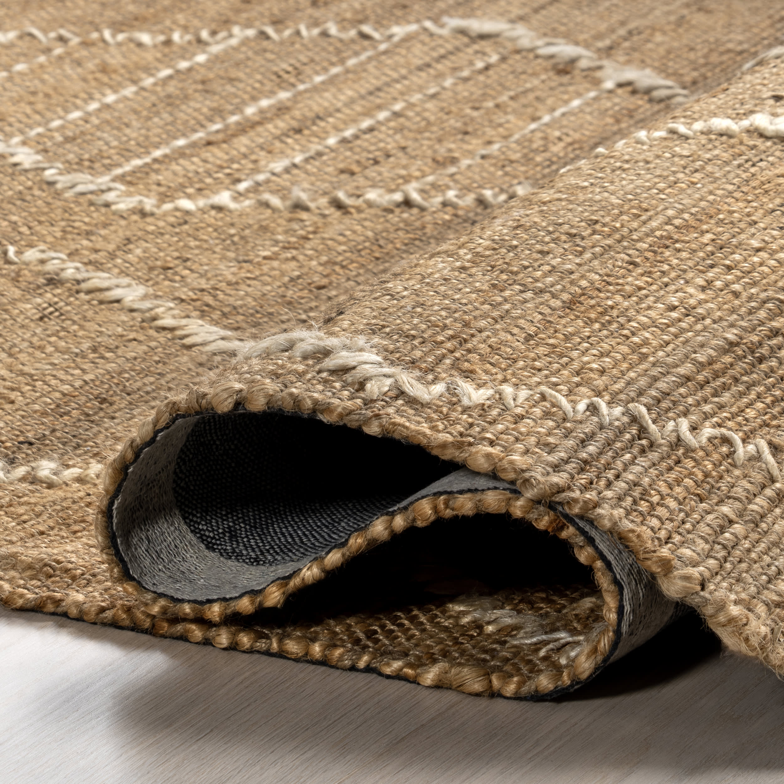 Marlow Handstitched Jute Tasseled Rug | Natural - Image 8