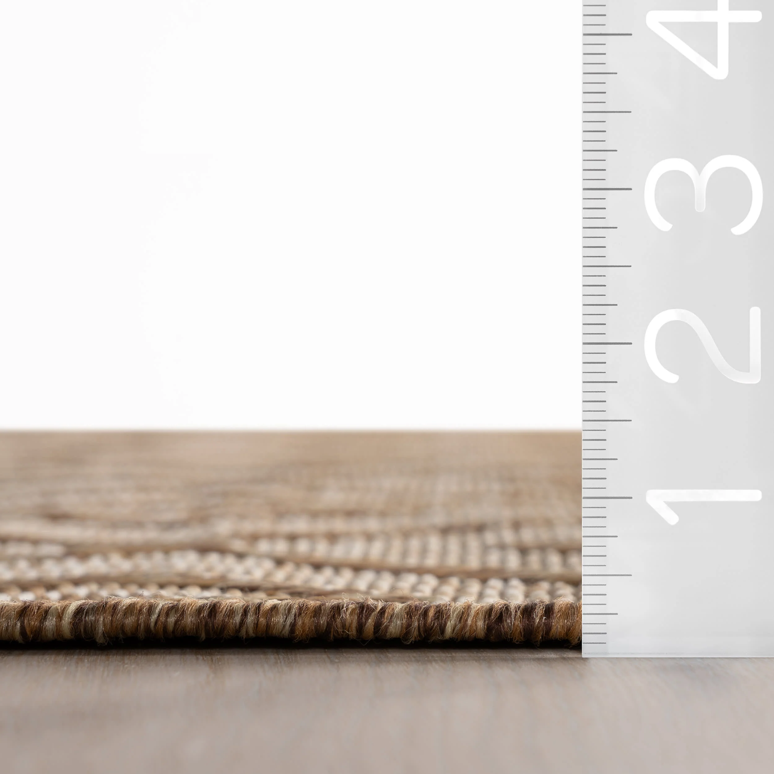 Marouise Modern Diamond Indoor/Outdoor Rug | Brown - Image 6