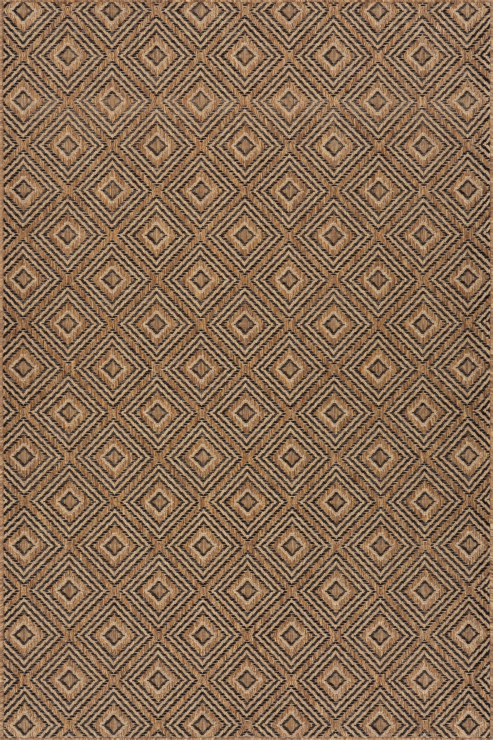 Marouise Modern Diamond Indoor/Outdoor Rug | Natural