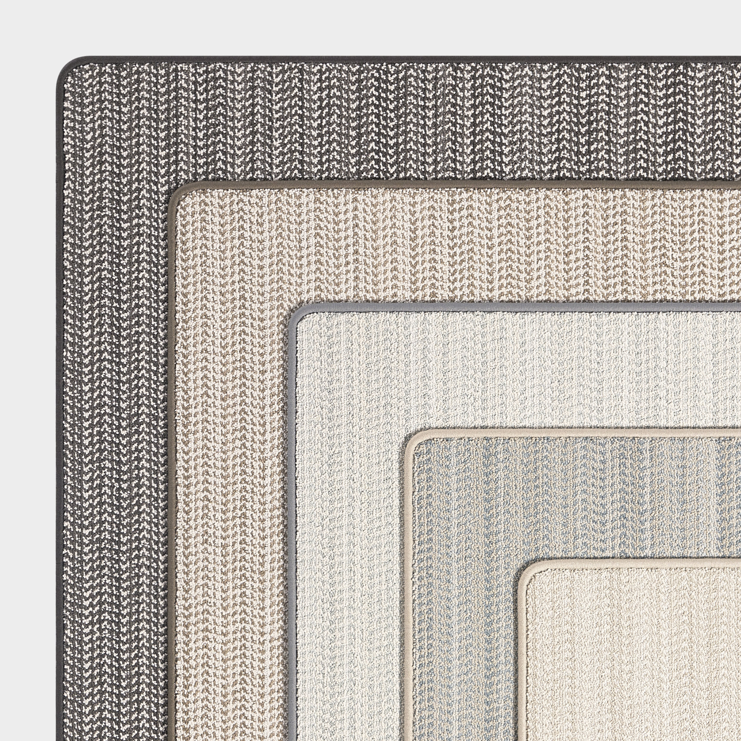 Martin Micro-Chevron Custom Rug | Silver - Image 5