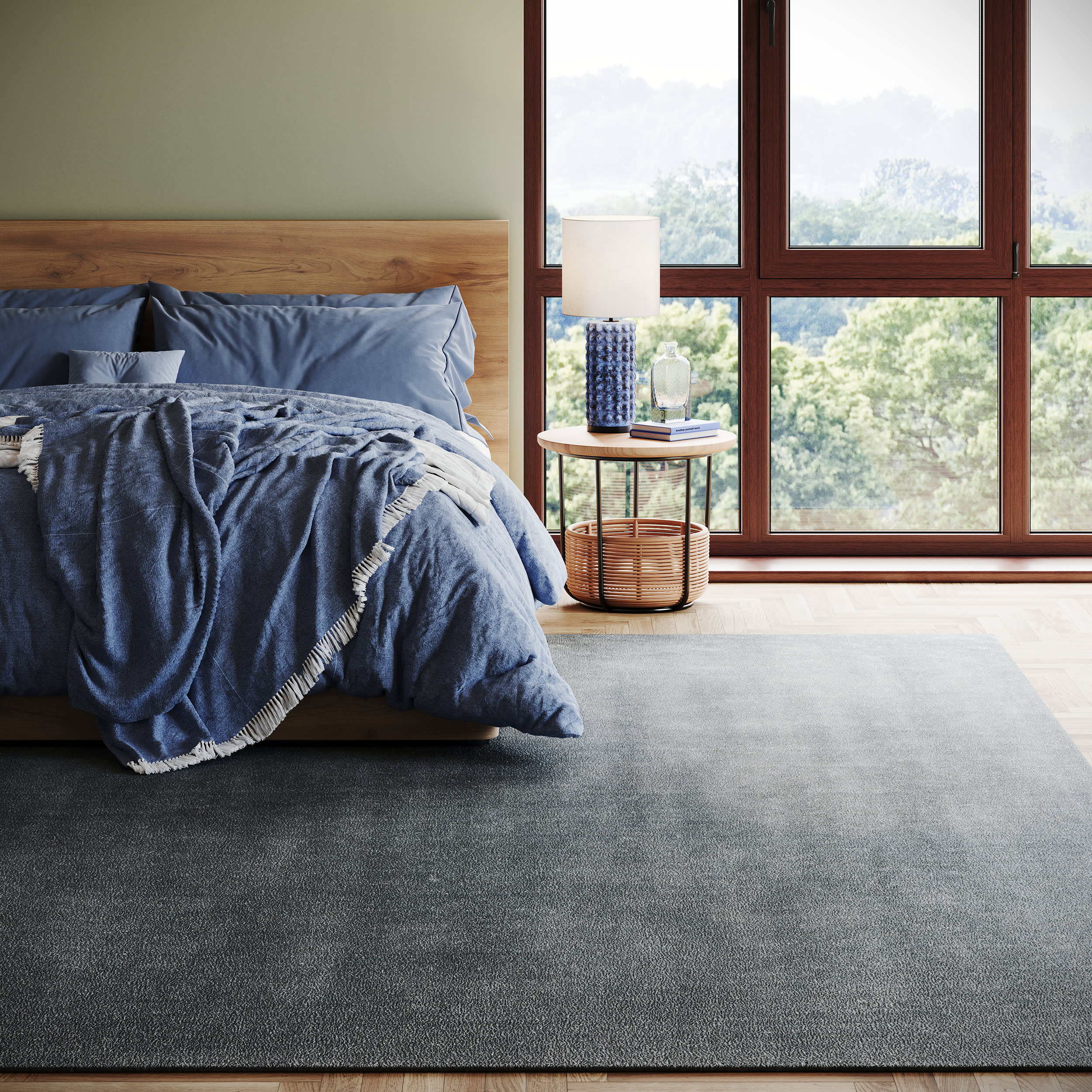 Maru Wool Rug | Blue Grey - Image 8