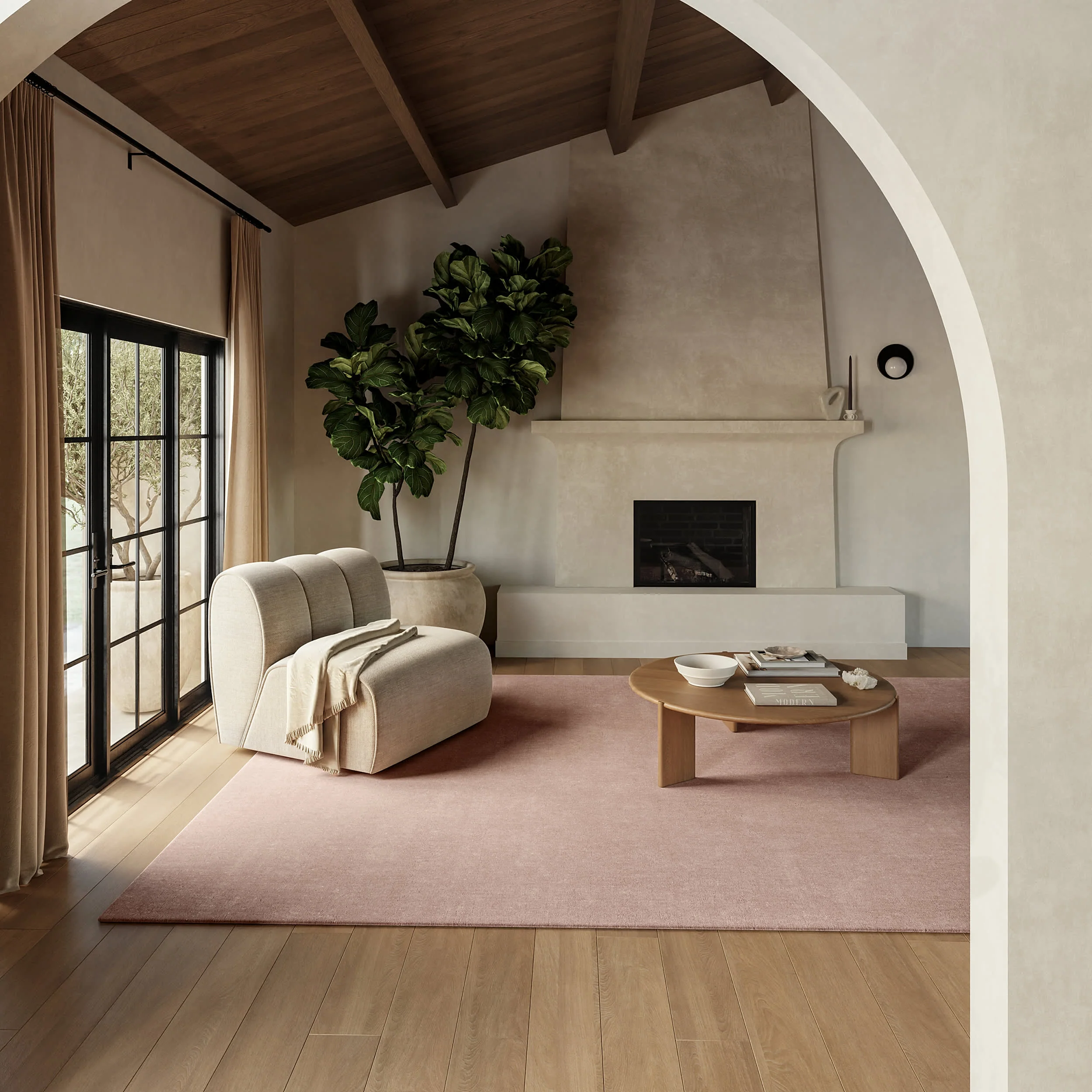 Maru Wool Rug | Blush - Image 9