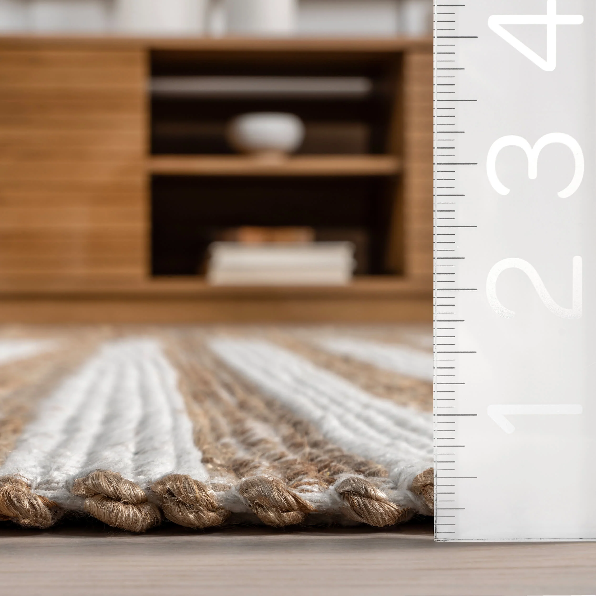 Marybeth Wavering Stripes Rug | Natural - Image 4