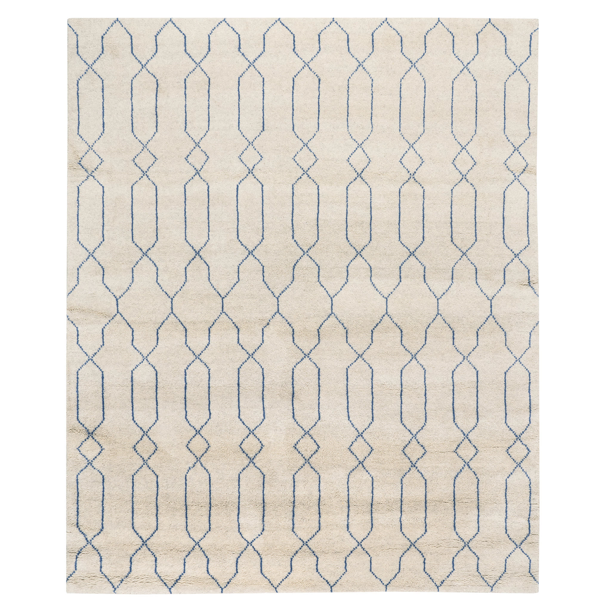 Massena Hand Knotted Wool Rug | Blue - Image 2