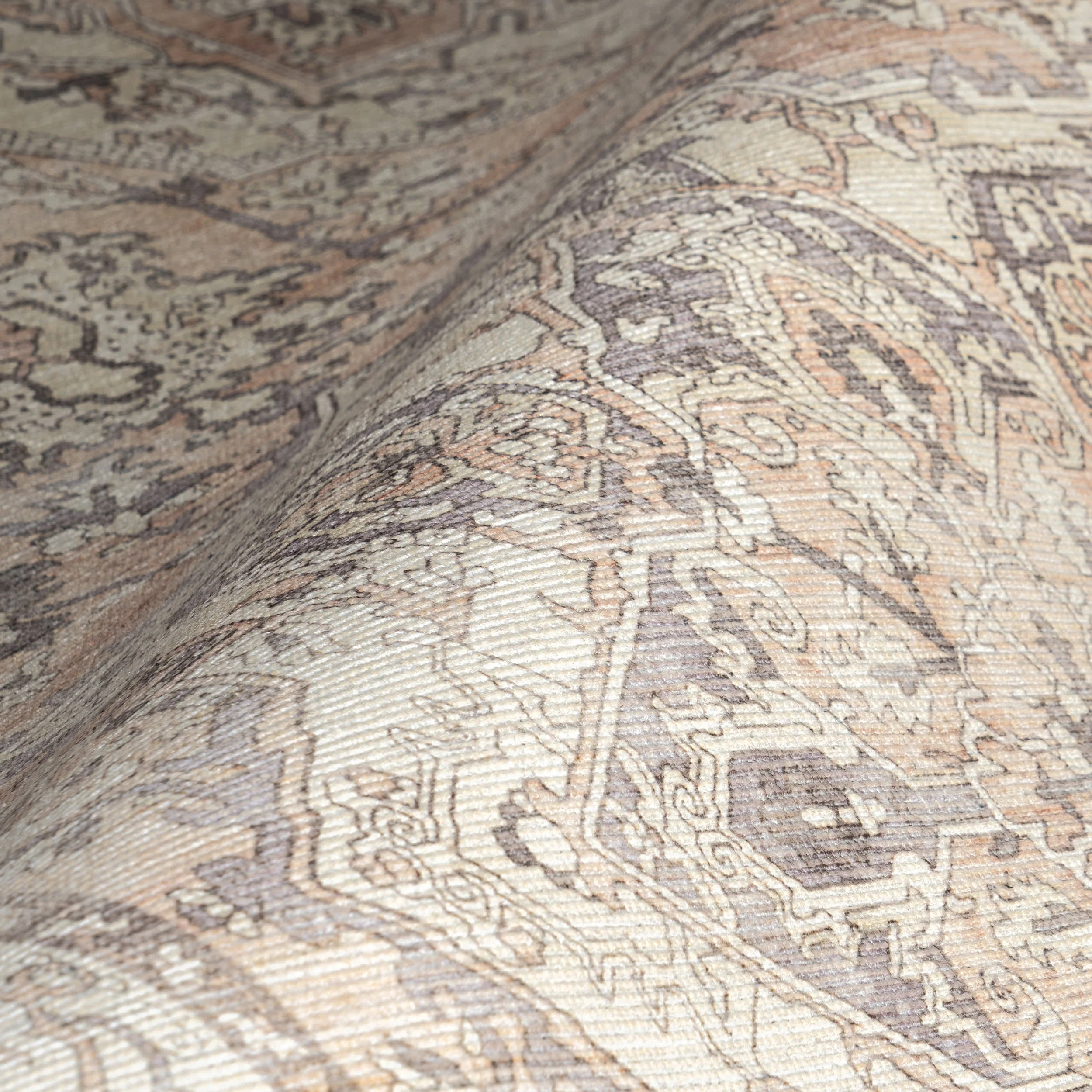 Mattie Medallion Washable Rug | Beige - Image 3