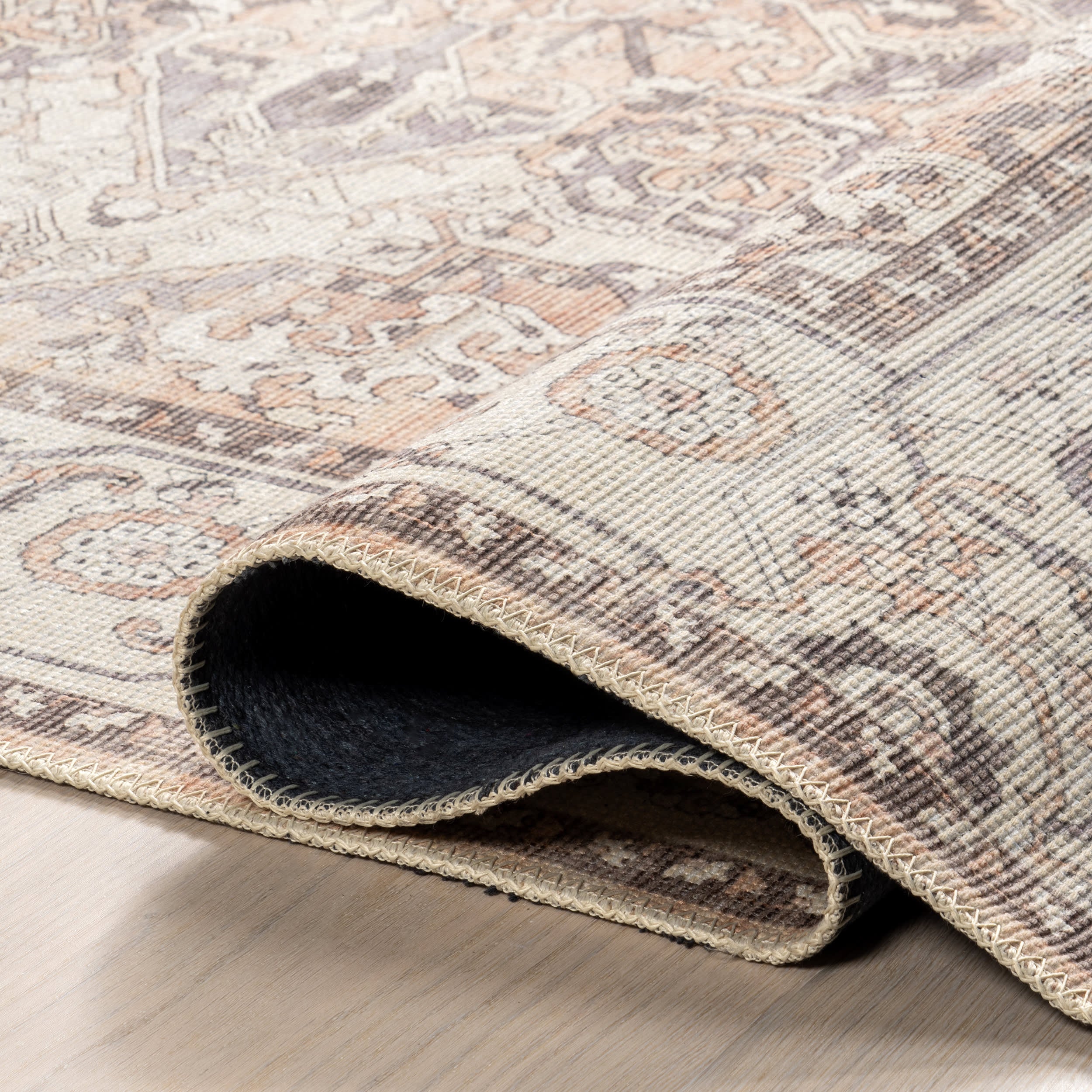 Mattie Medallion Washable Rug | Beige - Image 9