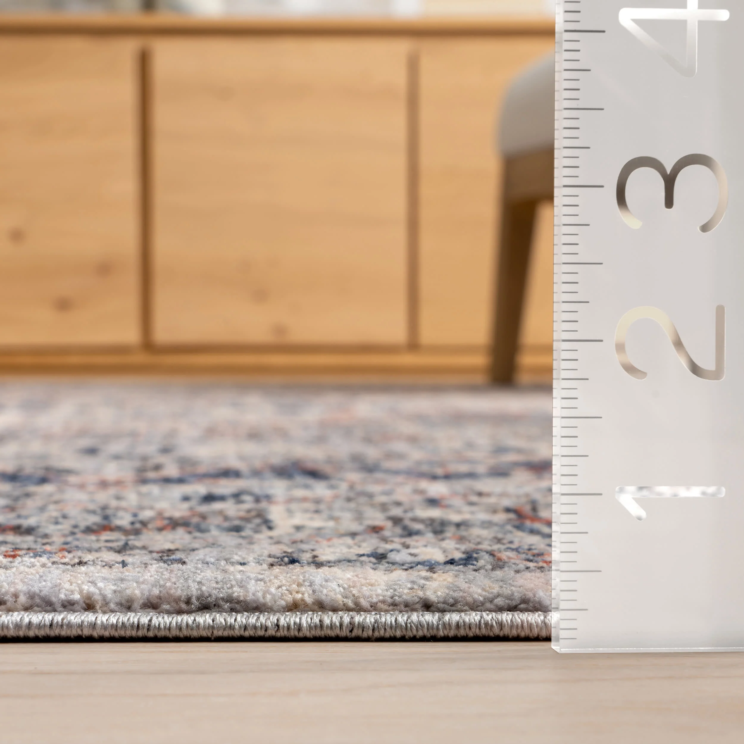 Maud Traditional Vintage Rug | Navy - Image 5