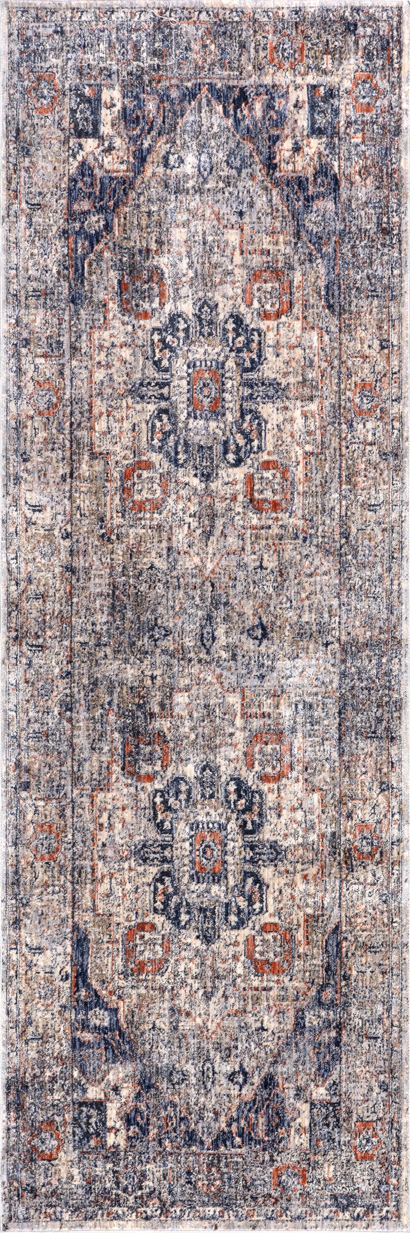 Maud Traditional Vintage Rug | Navy
