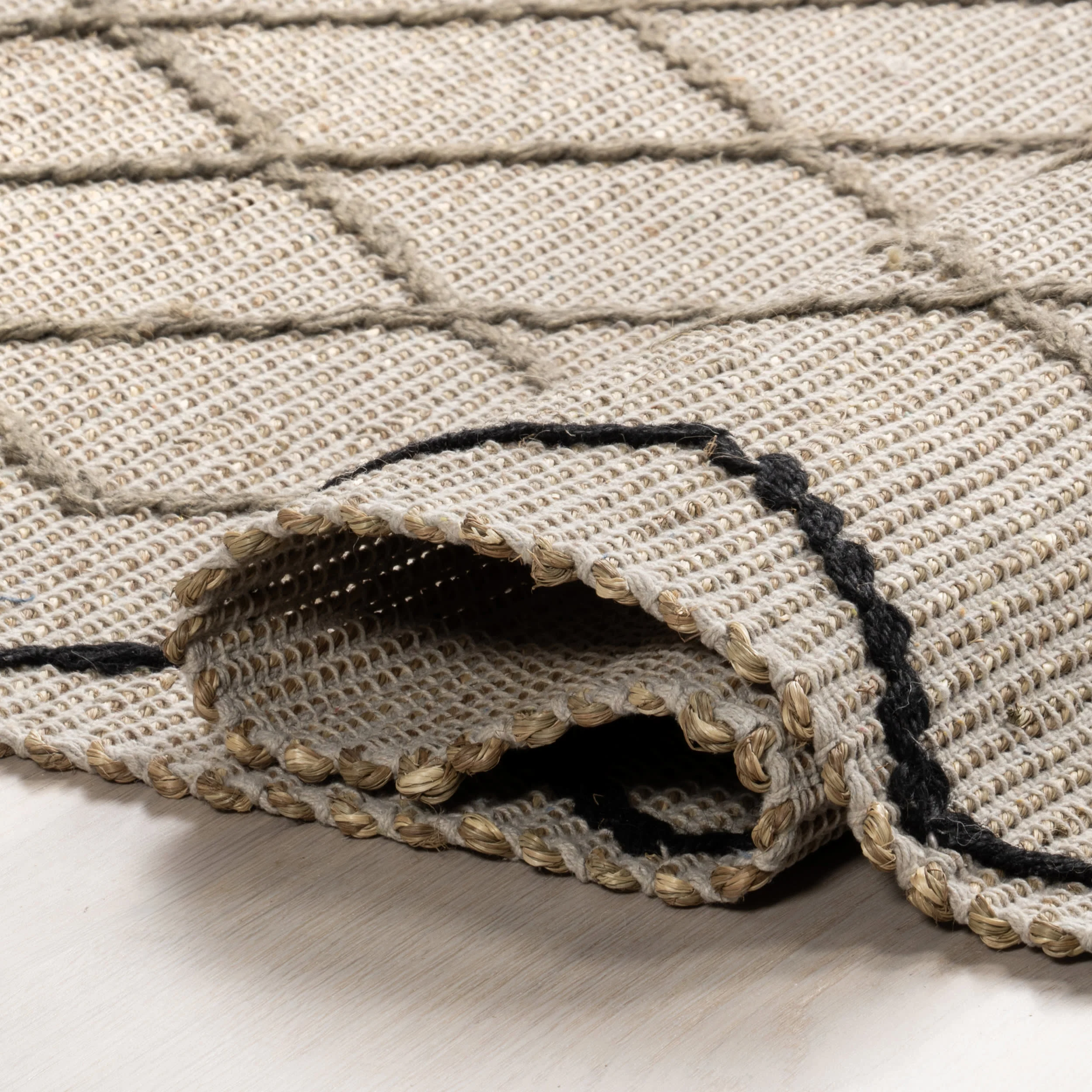 Maudie Trellis Jute-Blend Rug | Ivory - Image 8