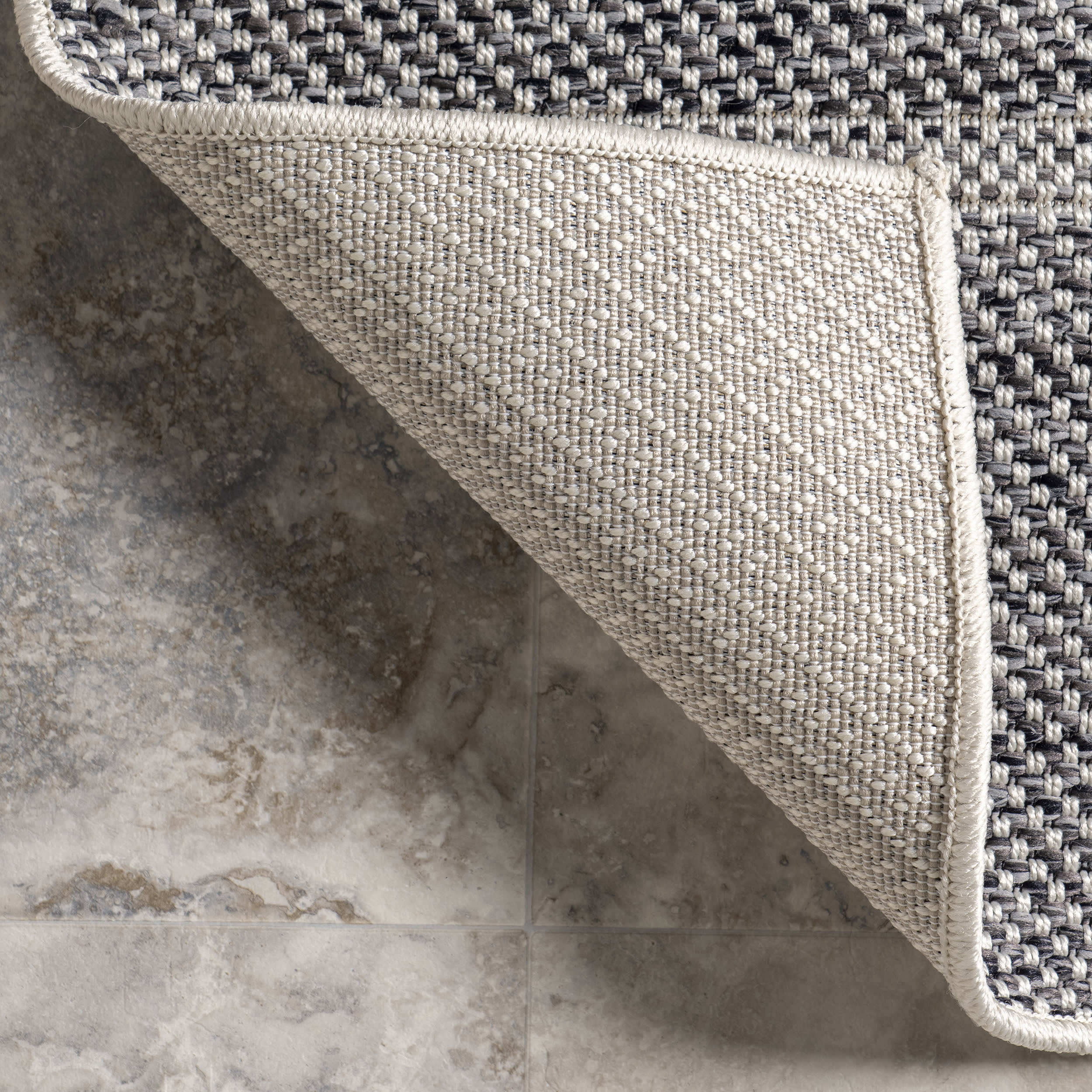 Mavis Mid-Century Modern Indoor/Outdoor Rug | Grey - Image 6