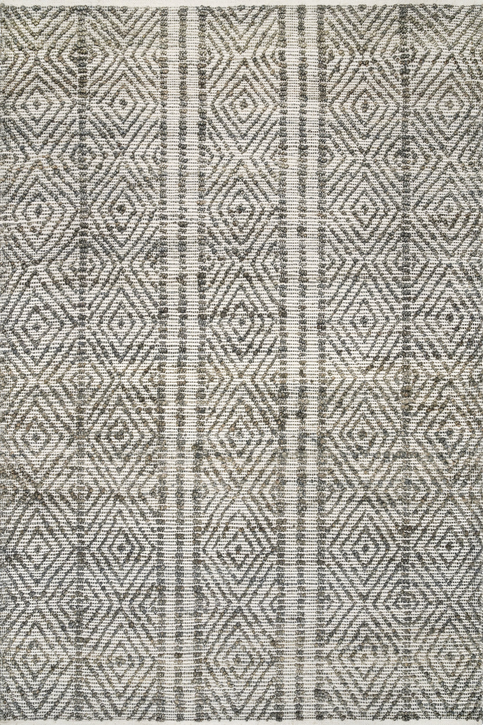May Diamond Lattice Rug | Dark Grey