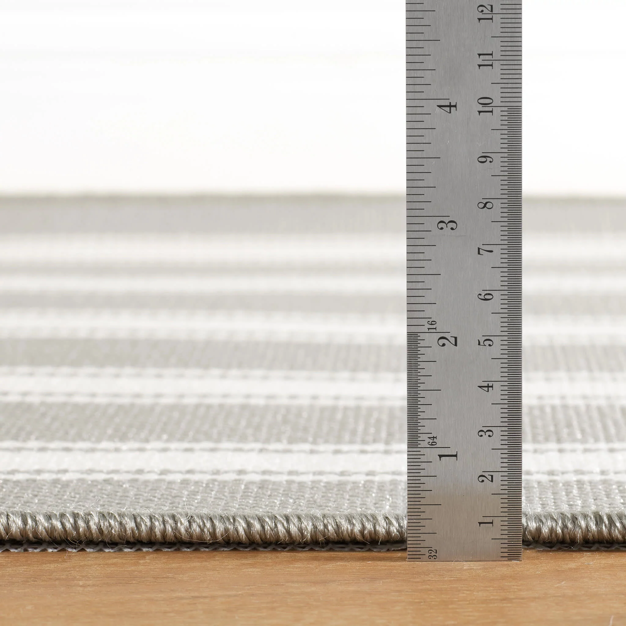 Maysville Stripe Woven Indoor/Outdoor Custom Rug | Platinum - Image 5