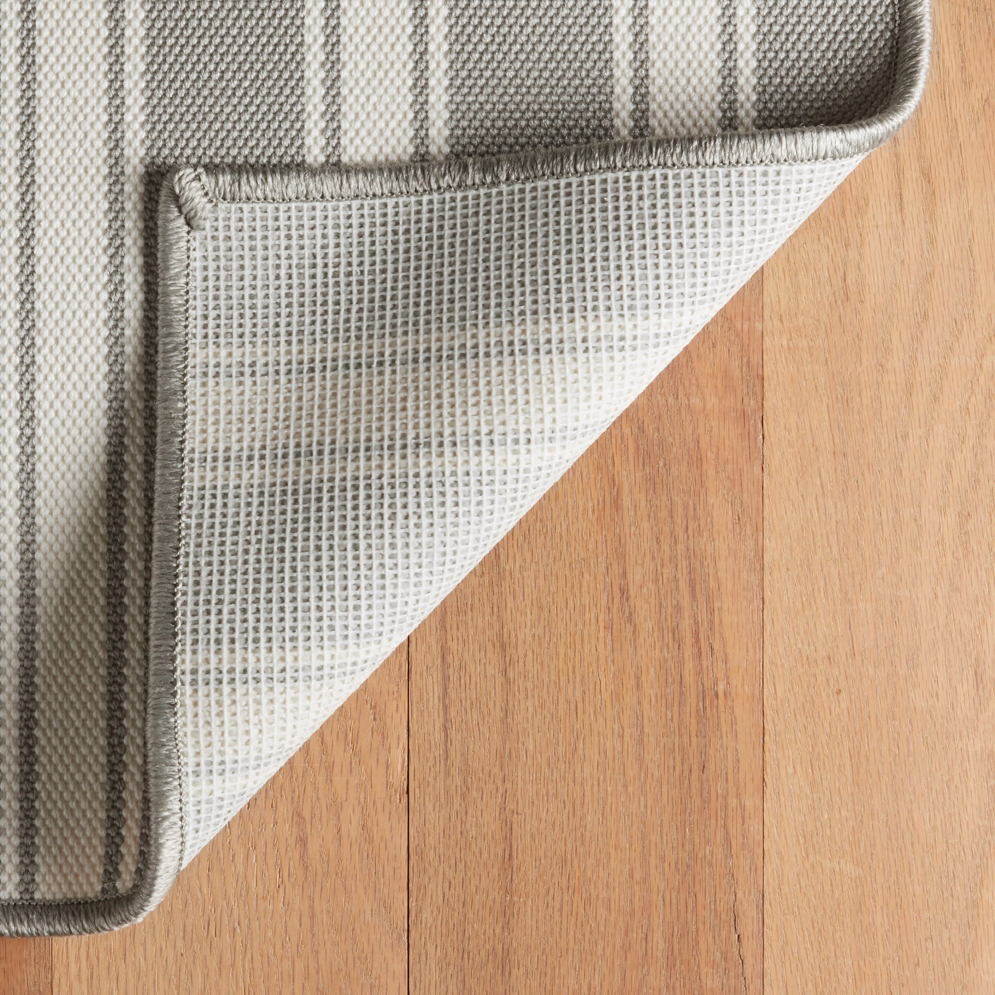 Maysville Stripe Woven Indoor/Outdoor Custom Rug | Platinum - Image 7