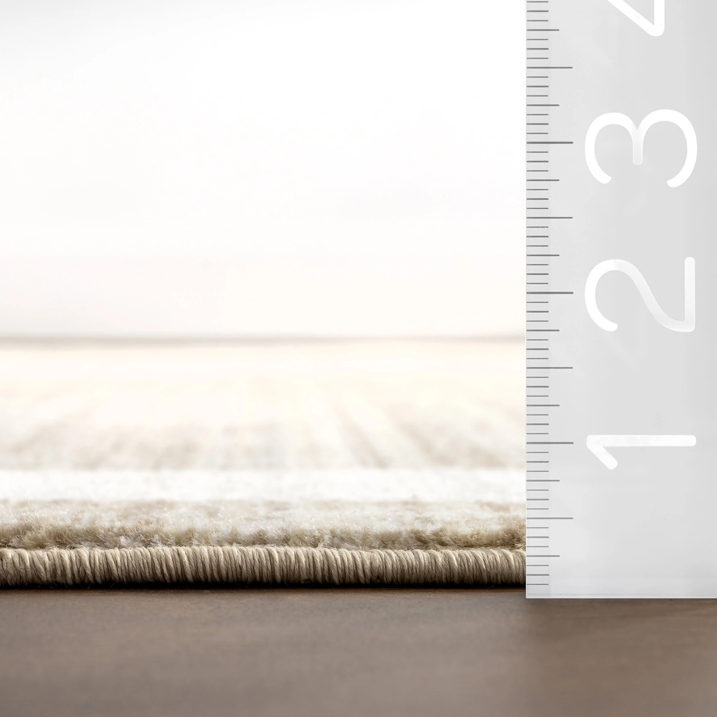 Mckinley Vintage Plaid Fringed Rug | Light Beige - Image 6