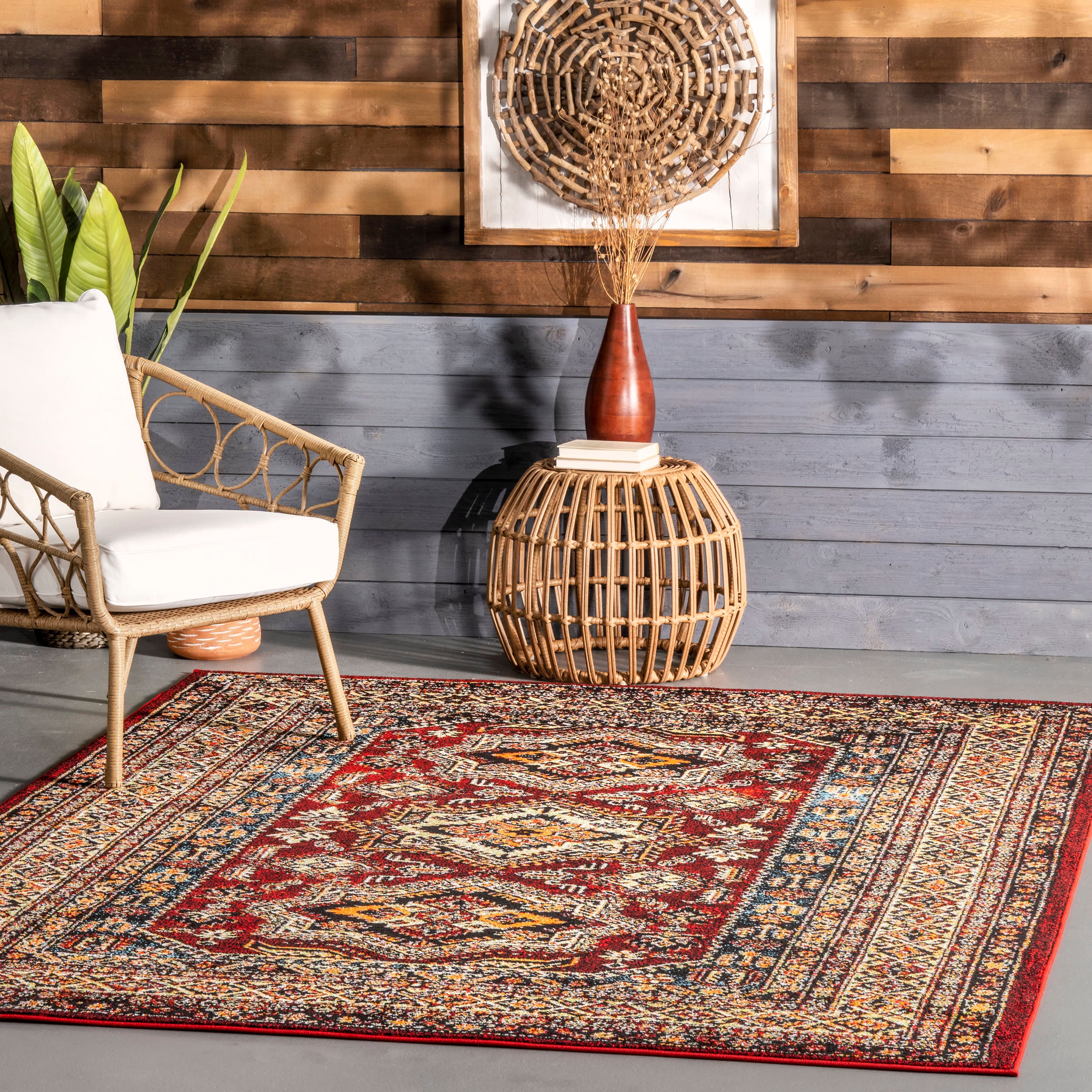 Medieval Herald Indoor/Outdoor Rug | Dark Red - Image 2