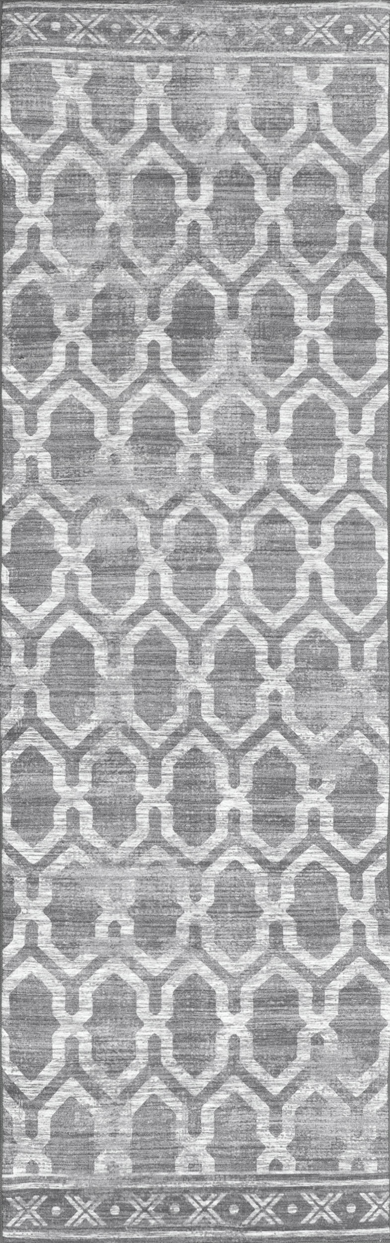 Megan Trellis Washable Indoor/Outdoor Rug | Grey