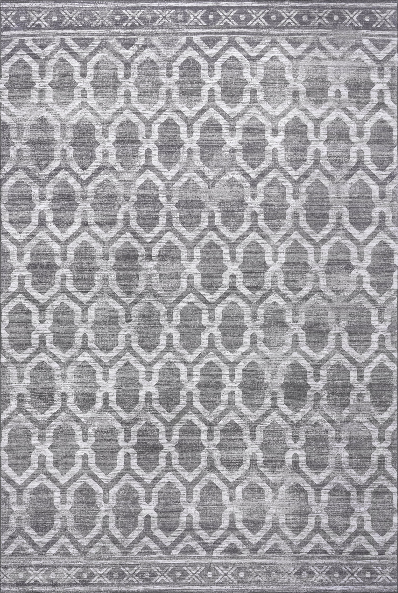 Megan Trellis Washable Indoor/Outdoor Rug | Grey
