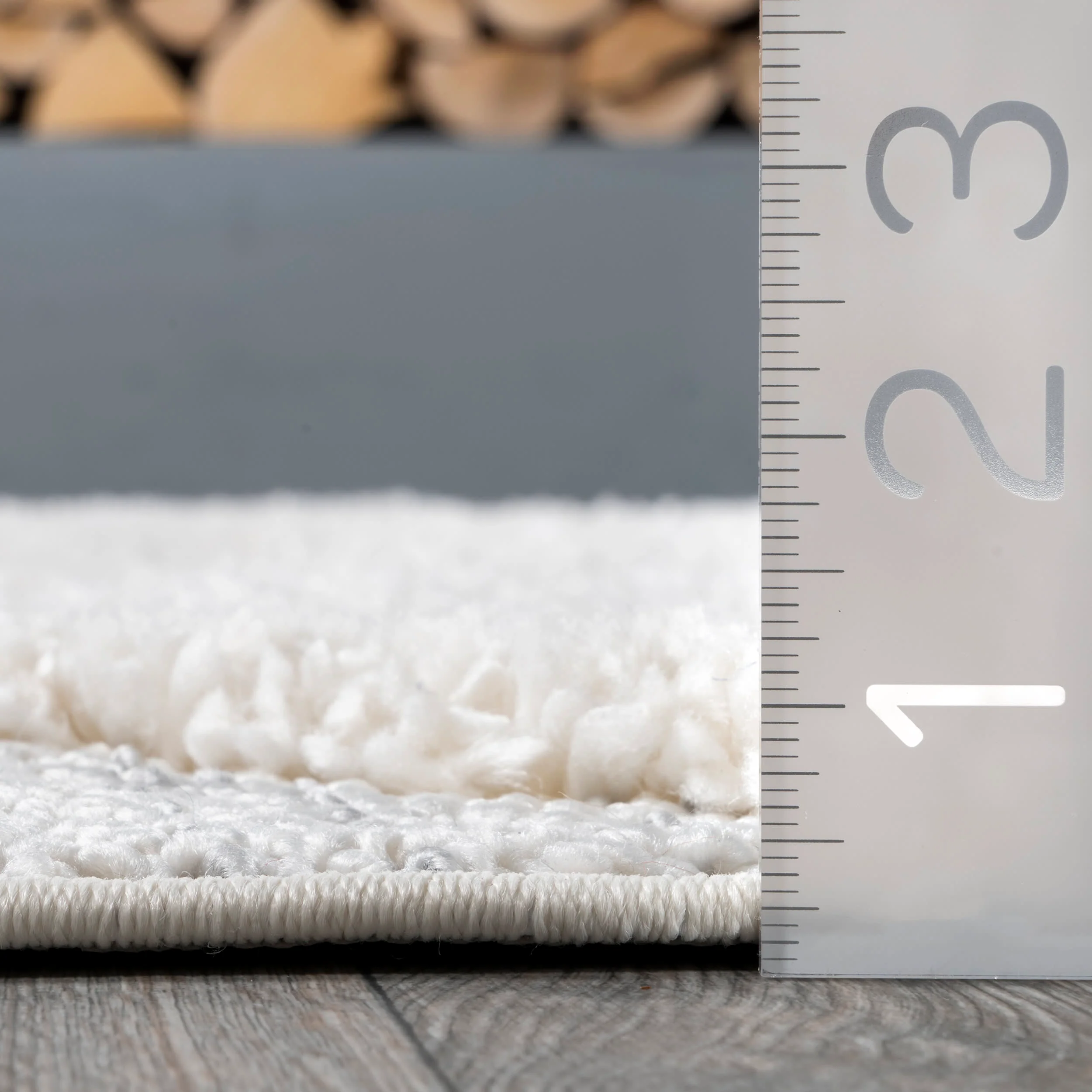 Mehlani Shaggy Squares Rug | Grey - Image 5