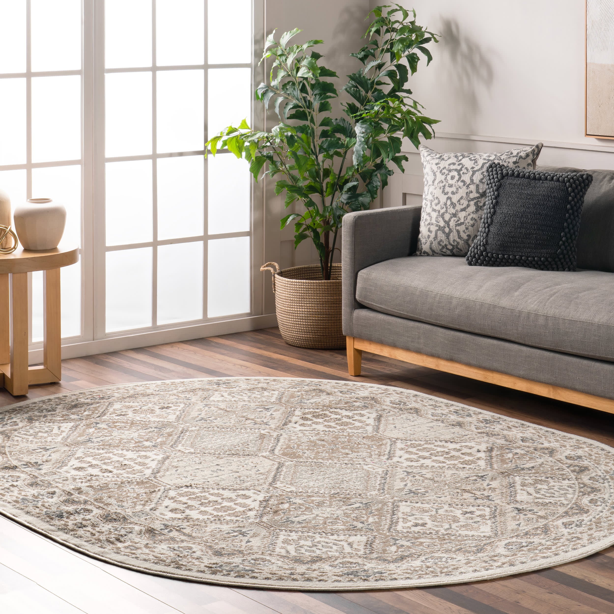 Melange Tiles Rug | Beige - Image 2