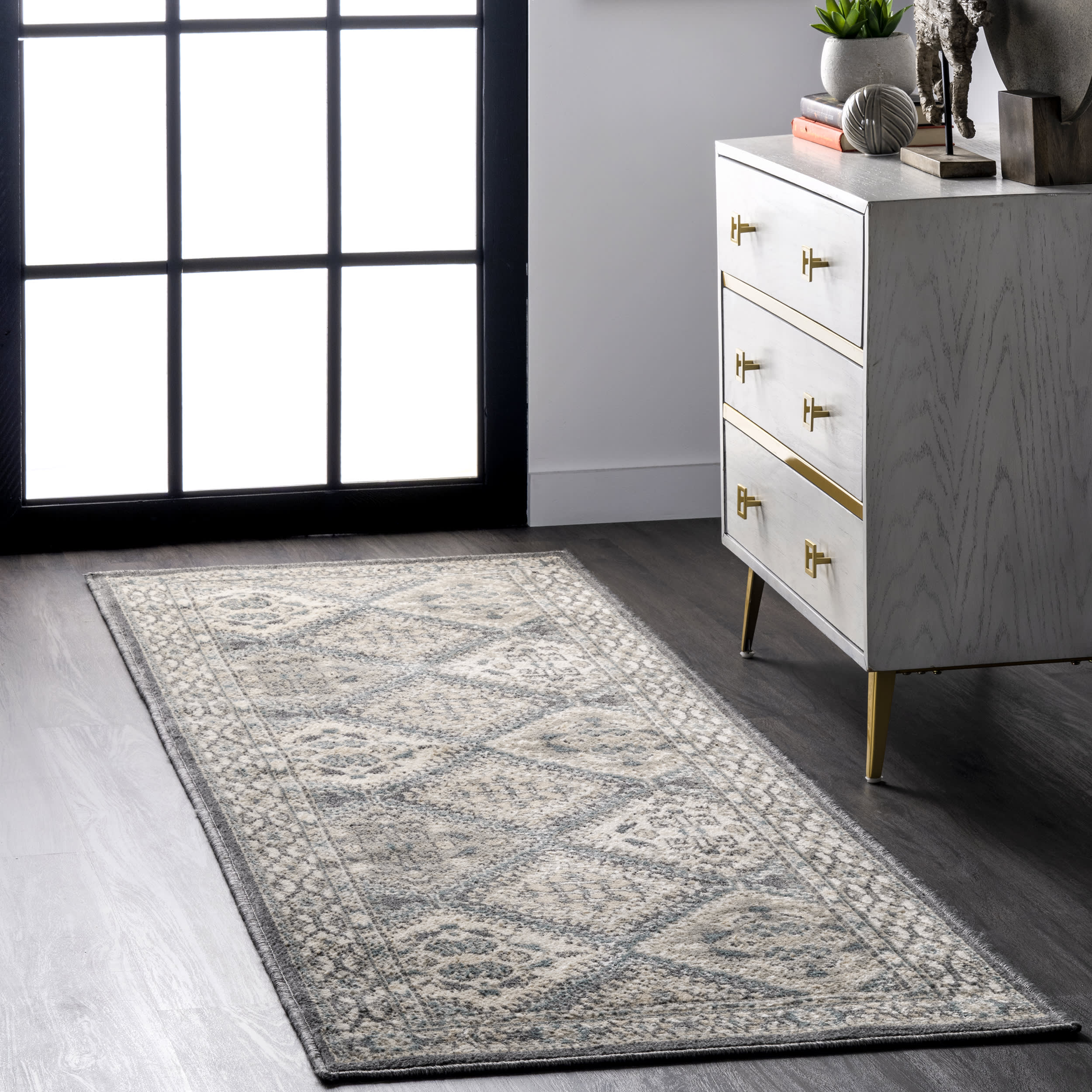 Melange Tiles Rug | Charcoal - Image 2