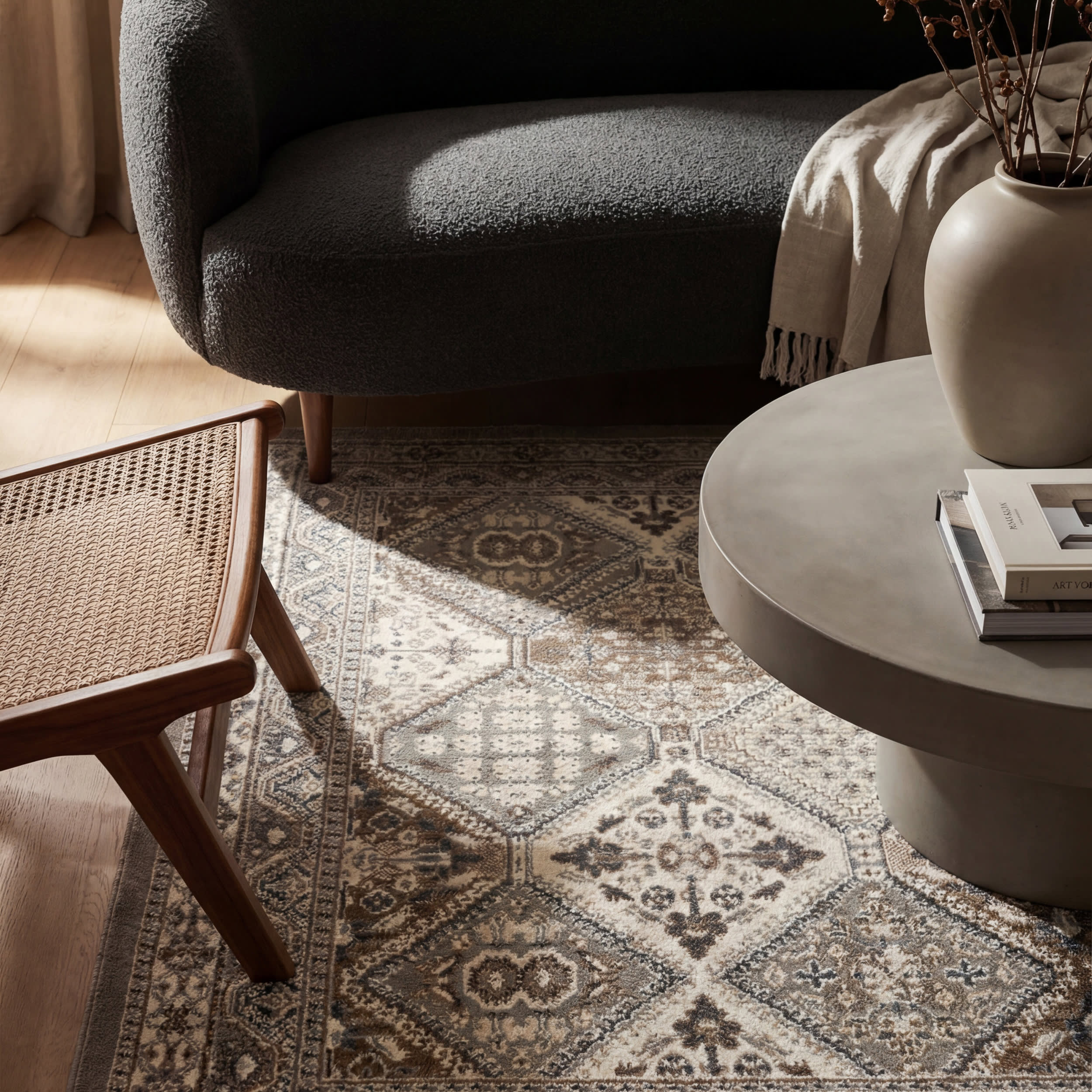 Melange Tiles Rug | Taupe - Image 4