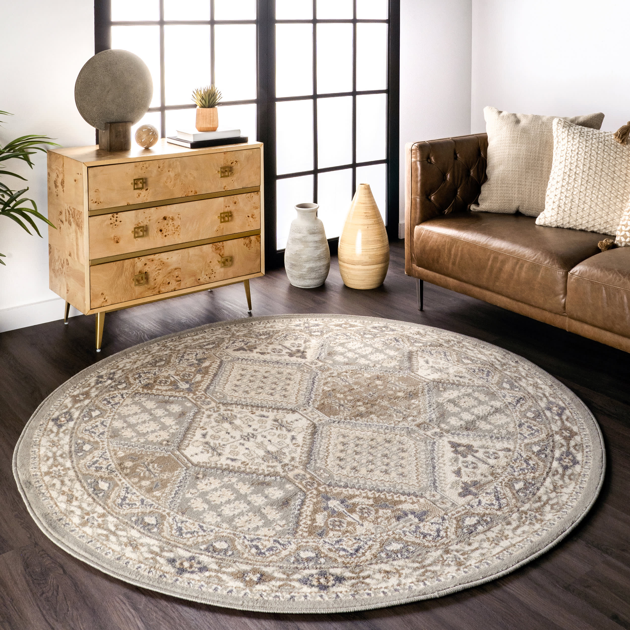 Melange Tiles Rug | Taupe - Image 2