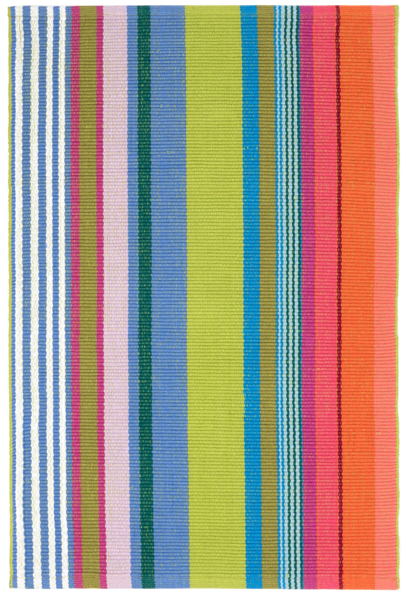 Mellie Stripe Handwoven Cotton Rug | Multi