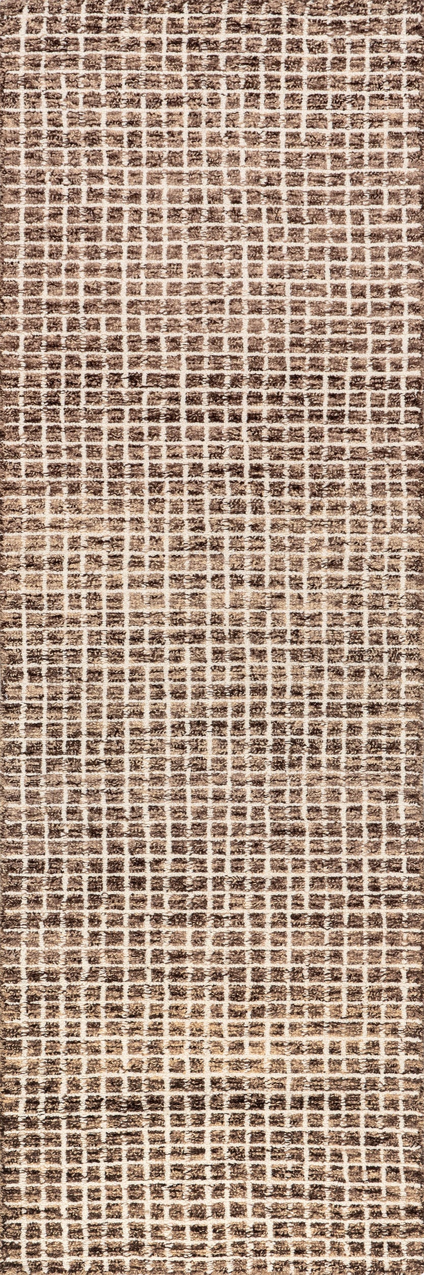 Melrose Checked Rug | Brown