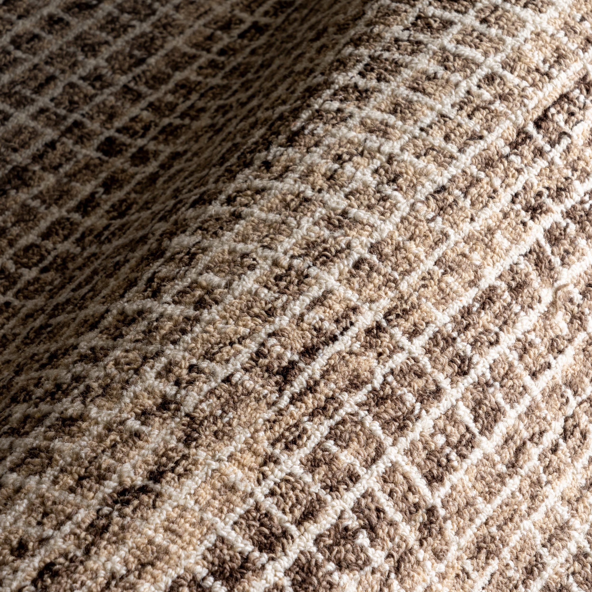 Melrose Checked Rug | Brown - Image 3